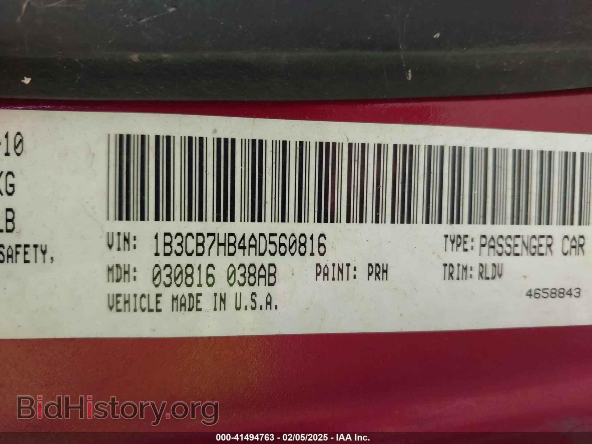 2010 DODGE CALIBER - VIN: 1B3CB7HB4AD560816 - Photo 9