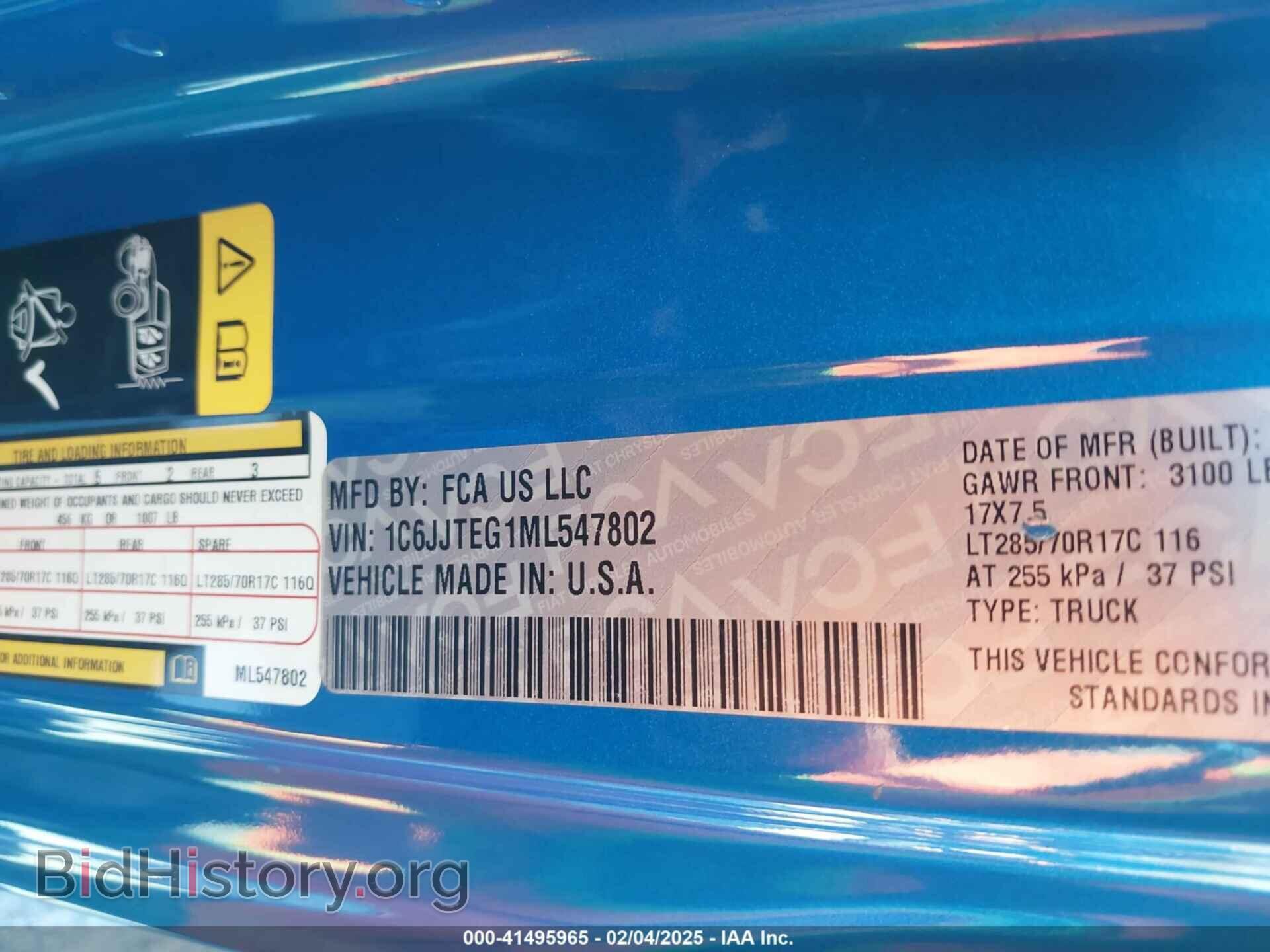 2021 JEEP GLADIATOR - VIN: 1C6JJTEG1ML547802 - Фото 9