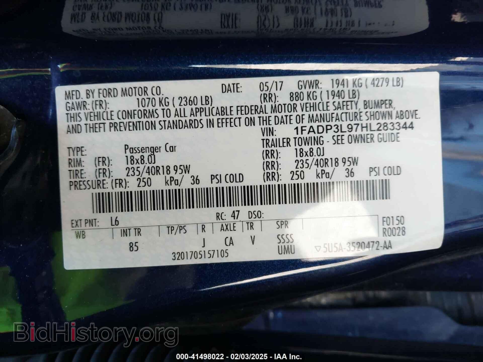 2017 FORD FOCUS - VIN: 1FADP3L97HL283344 - Photo 9