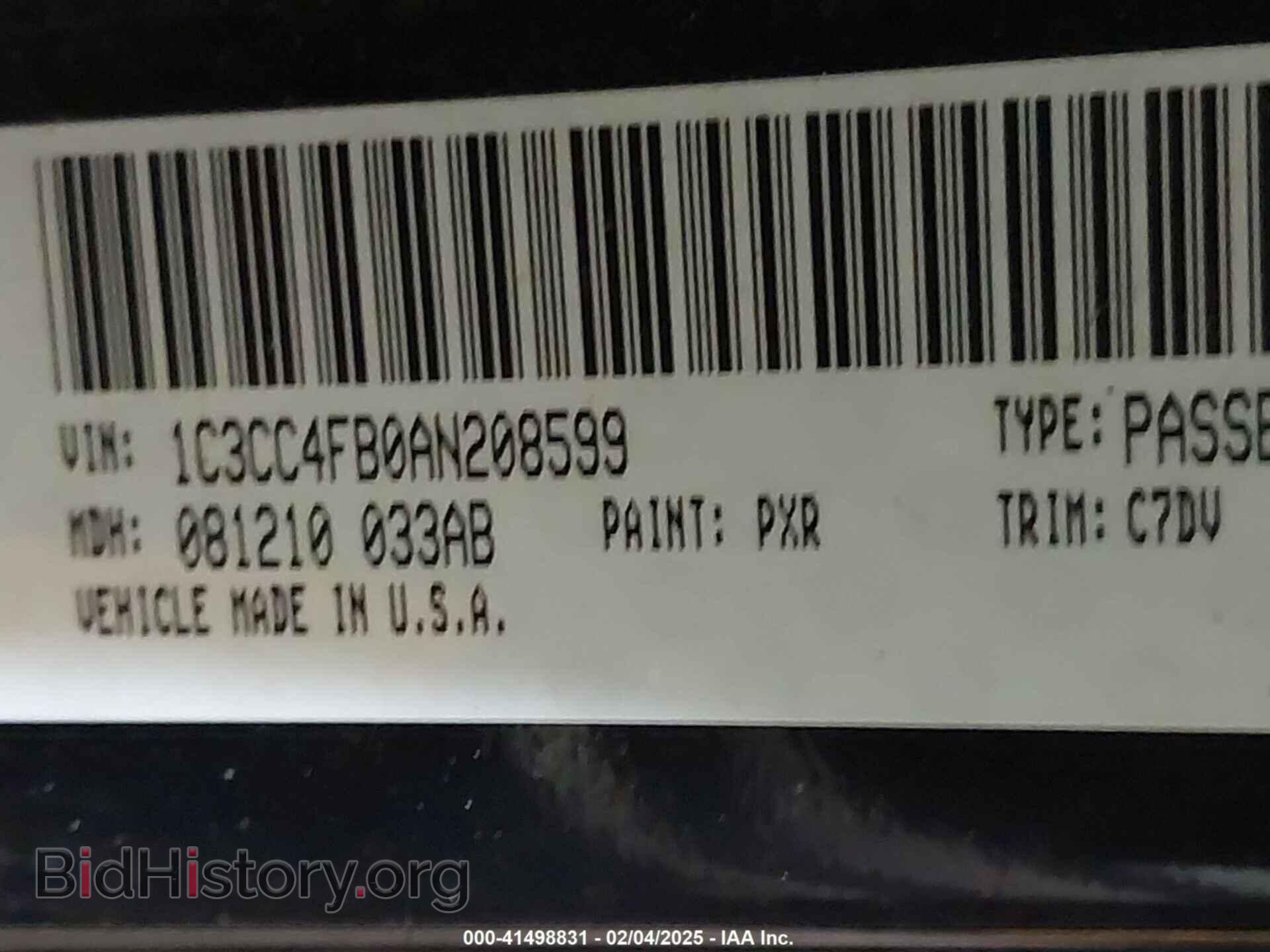 2010 CHRYSLER SEBRING - VIN: 1C3CC4FB0AN208599 - Фото 9