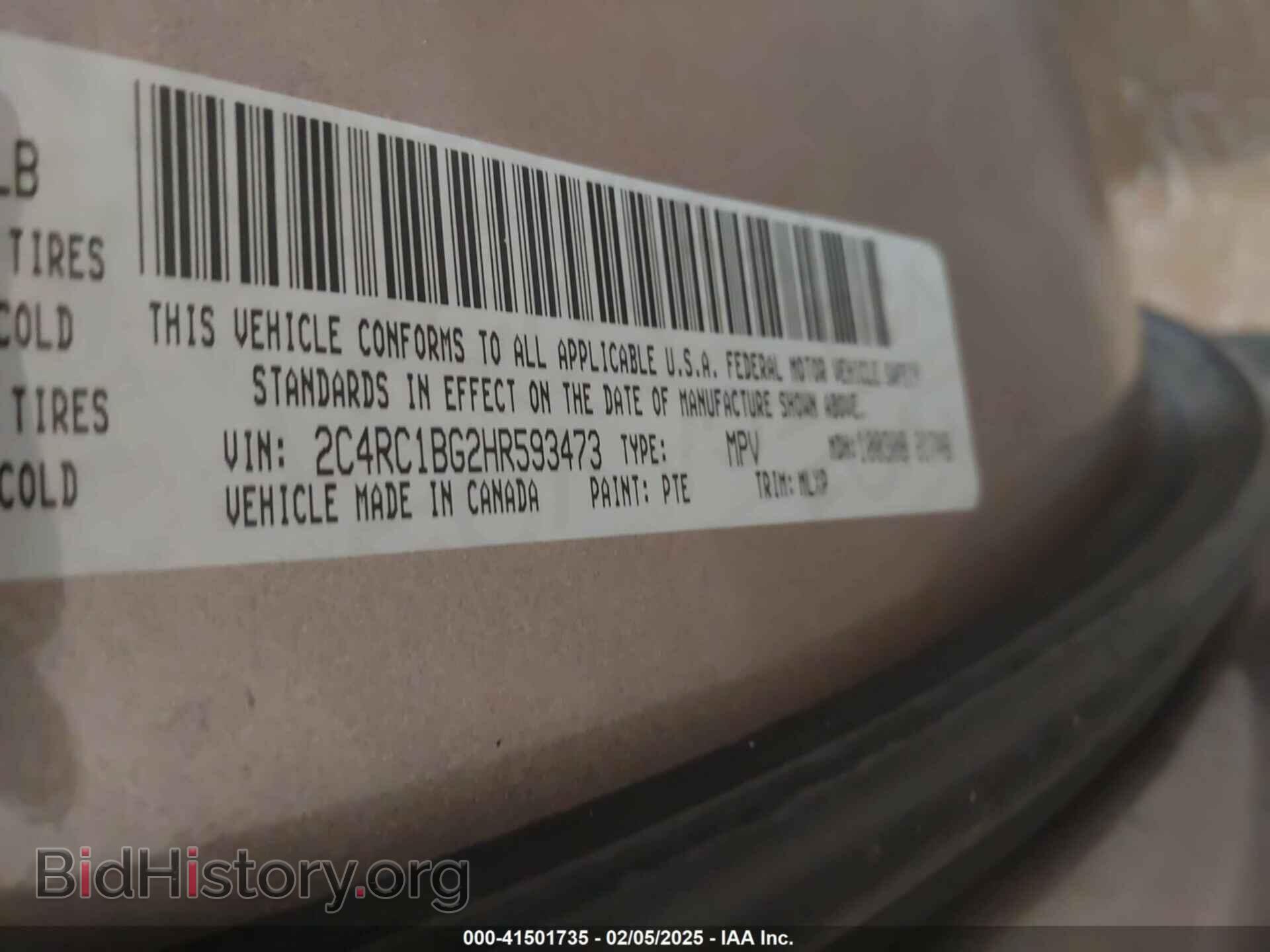 2017 CHRYSLER PACIFICA - VIN: 2C4RC1BG2HR593473 - Photo 9