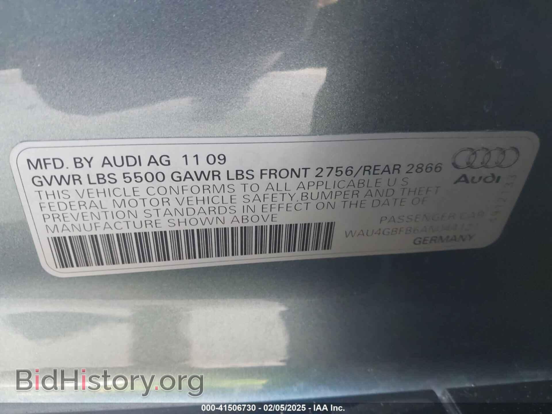 2010 AUDI A6 - VIN: WAU4GBFB6AN044121 - Фото 9