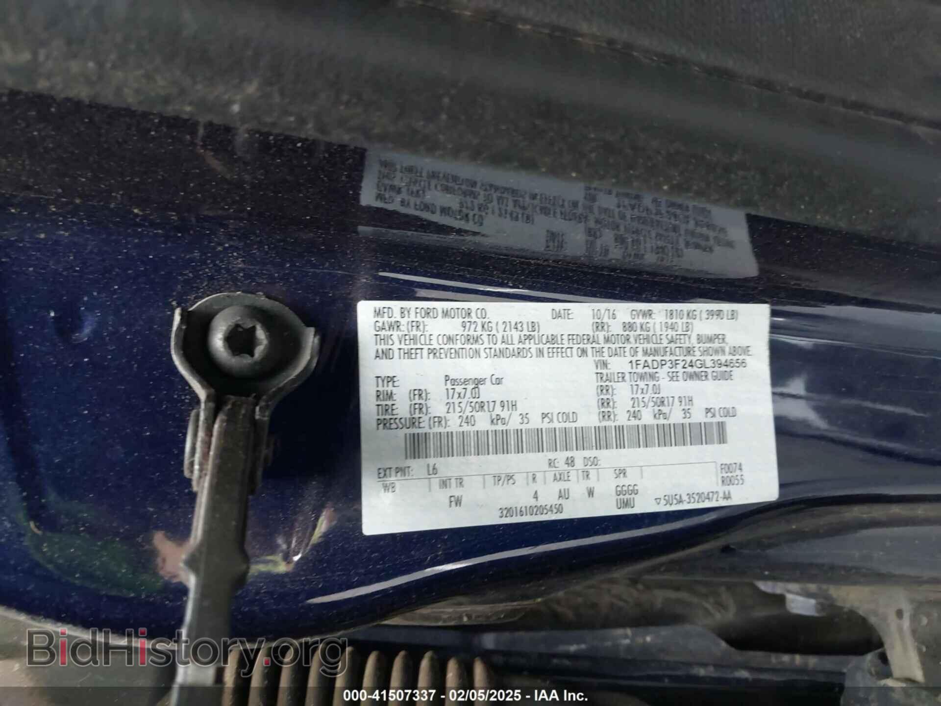 2016 FORD FOCUS - VIN: 1FADP3F24GL394656 - Фото 9