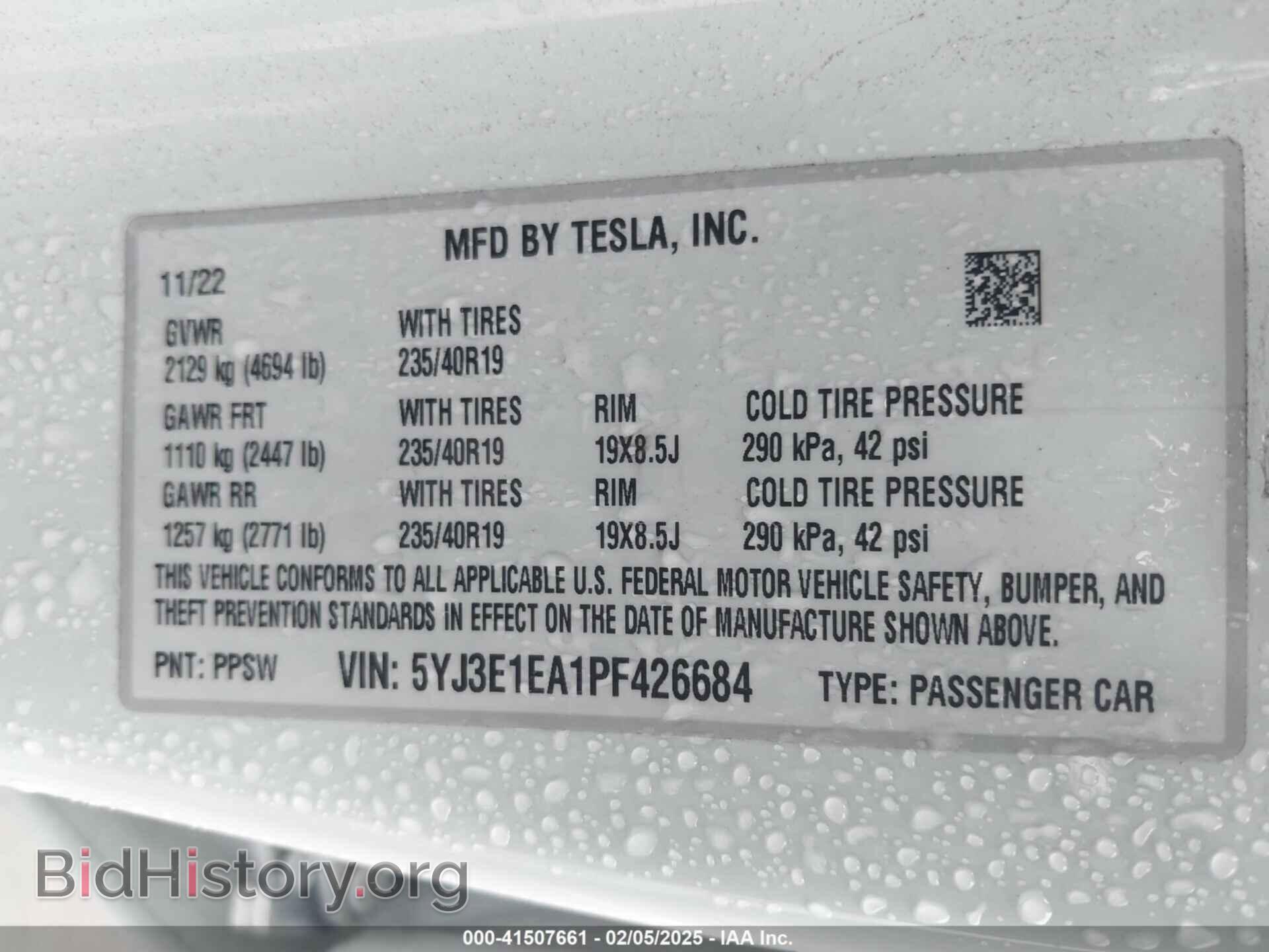 2023 TESLA MODEL 3 - VIN: 5YJ3E1EA1PF426684 - Фото 9