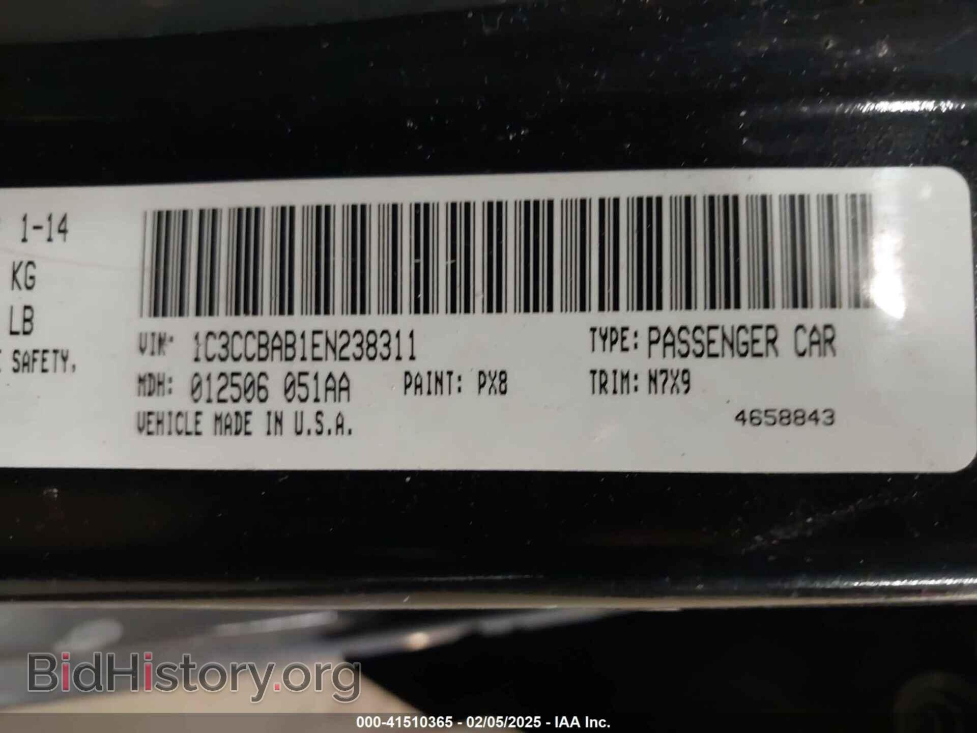 2014 CHRYSLER 200 - VIN: 1C3CCBAB1EN238311 - Фото 9