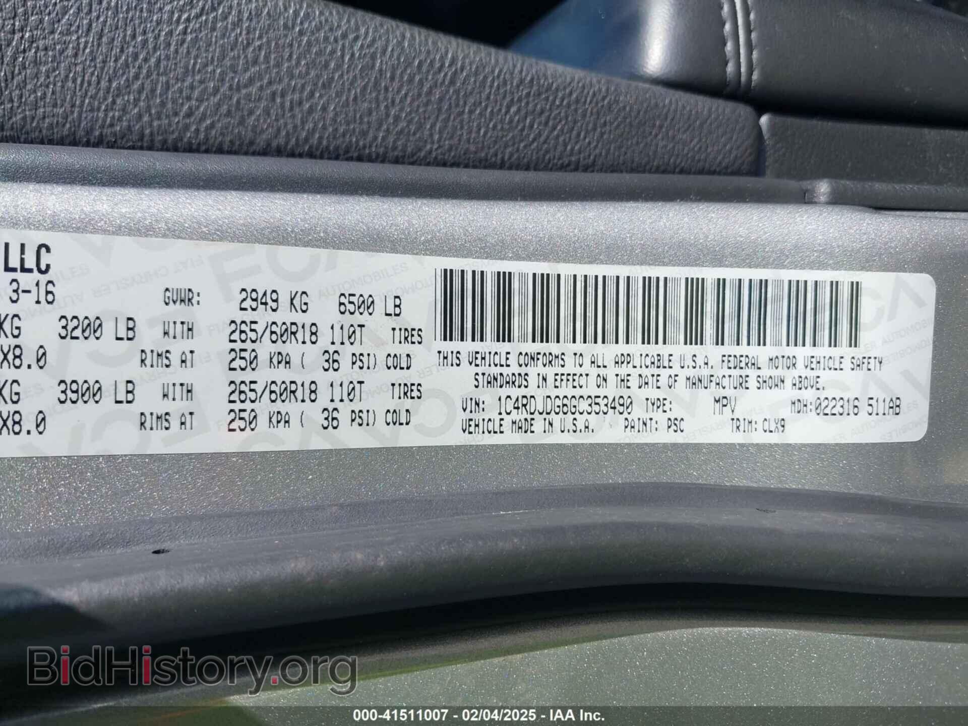 2016 DODGE DURANGO - VIN: 1C4RDJDG6GC353490 - Фото 9