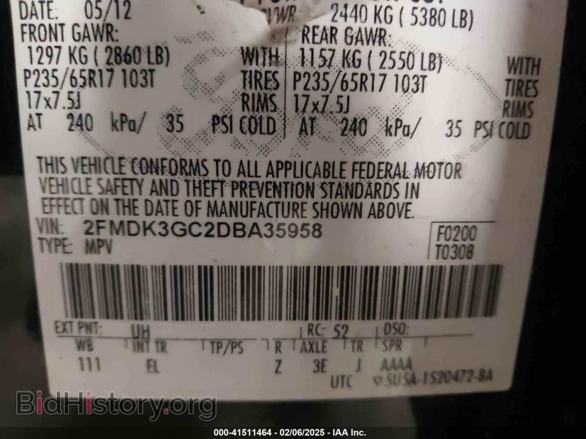 2013 FORD EDGE - VIN: 2FMDK3GC2DBA35958 - Фото 9