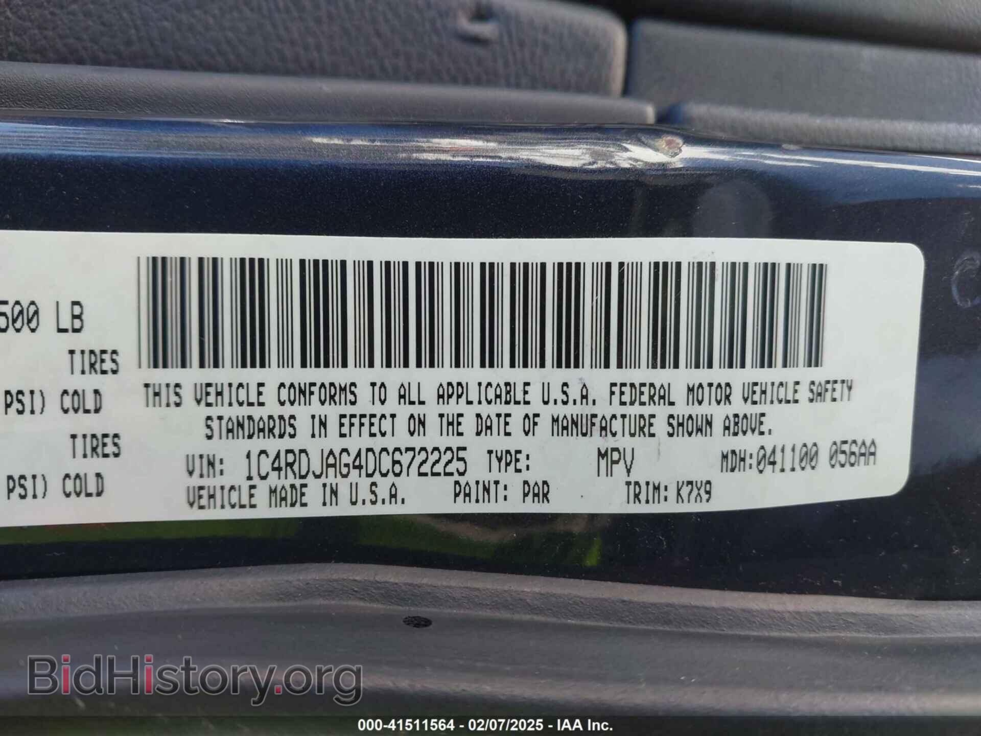 2013 DODGE DURANGO - VIN: 1C4RDJAG4DC672225 - Photo 9