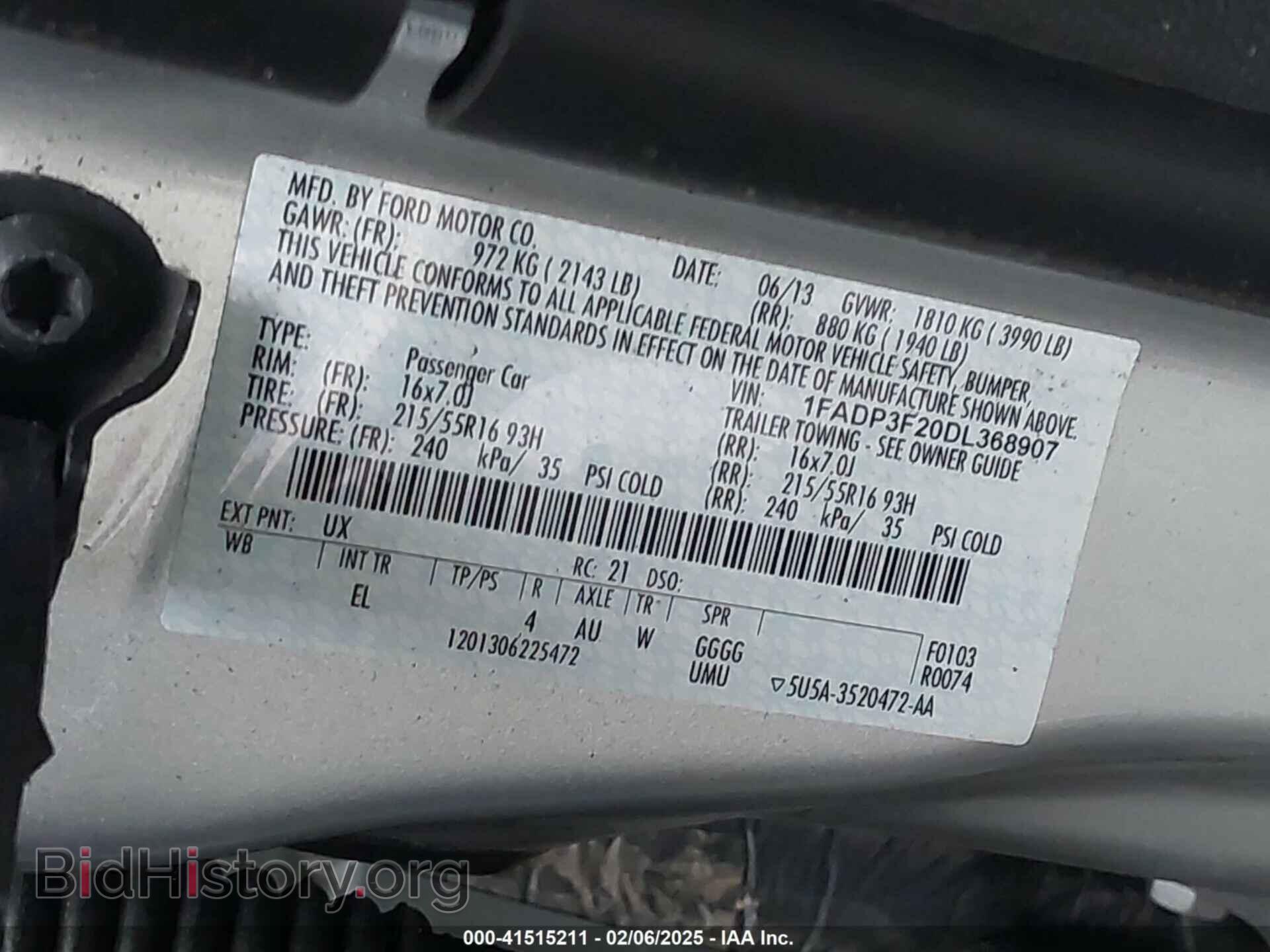 2013 FORD FOCUS - VIN: 1FADP3F20DL368907 - Фото 9