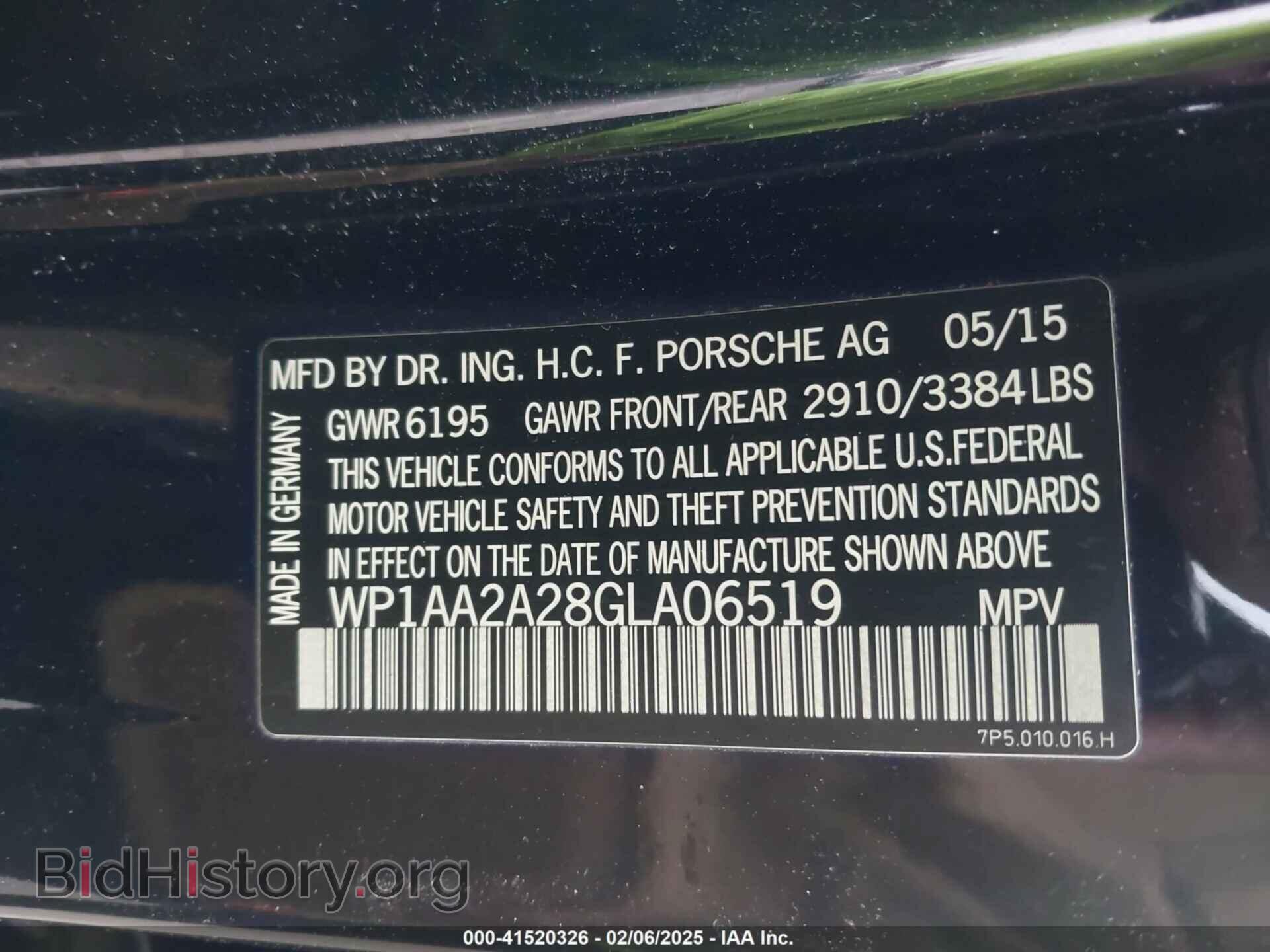 2016 PORSCHE CAYENNE - VIN: WP1AA2A28GLA06519 - Фото 9