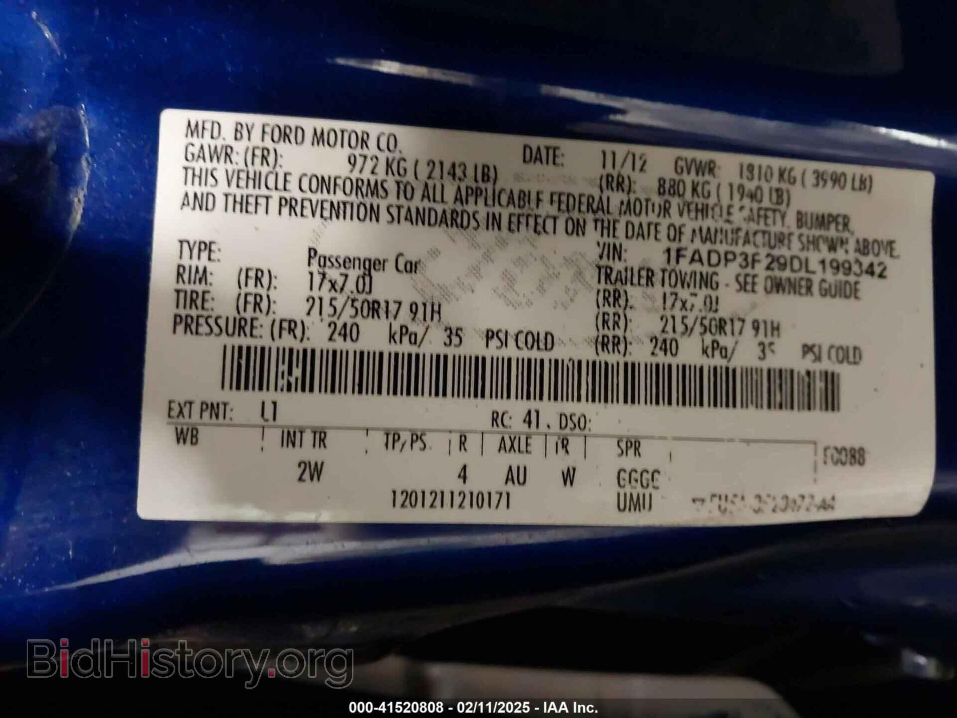 2013 FORD FOCUS - VIN: 1FADP3F29DL199342 - Фото 9