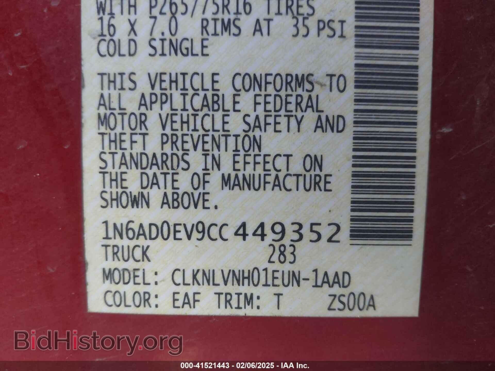2012 NISSAN FRONTIER - VIN: 1N6AD0EV9CC449352 - Photo 9