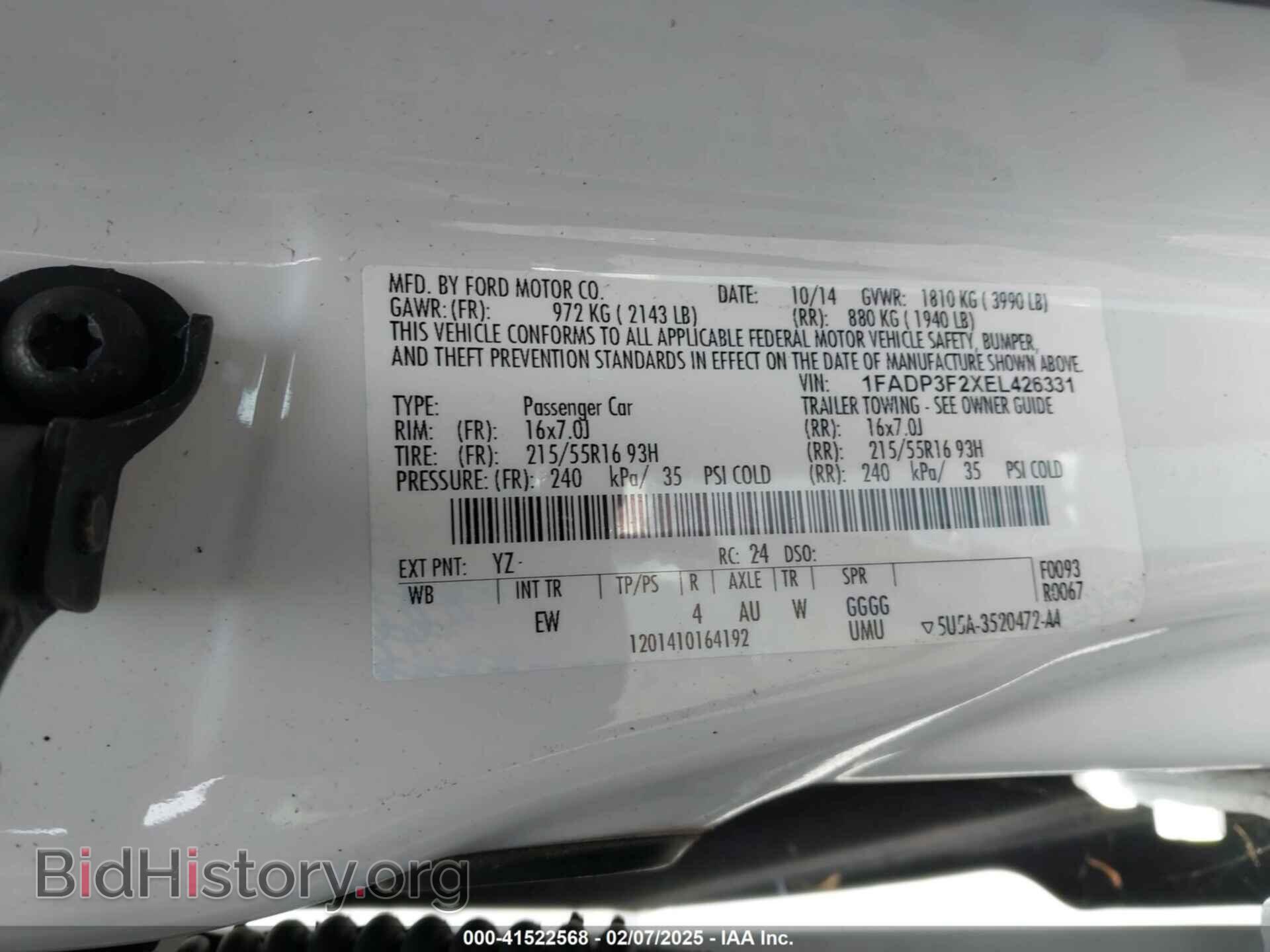 2014 FORD FOCUS - VIN: 1FADP3F2XEL426331 - Photo 9