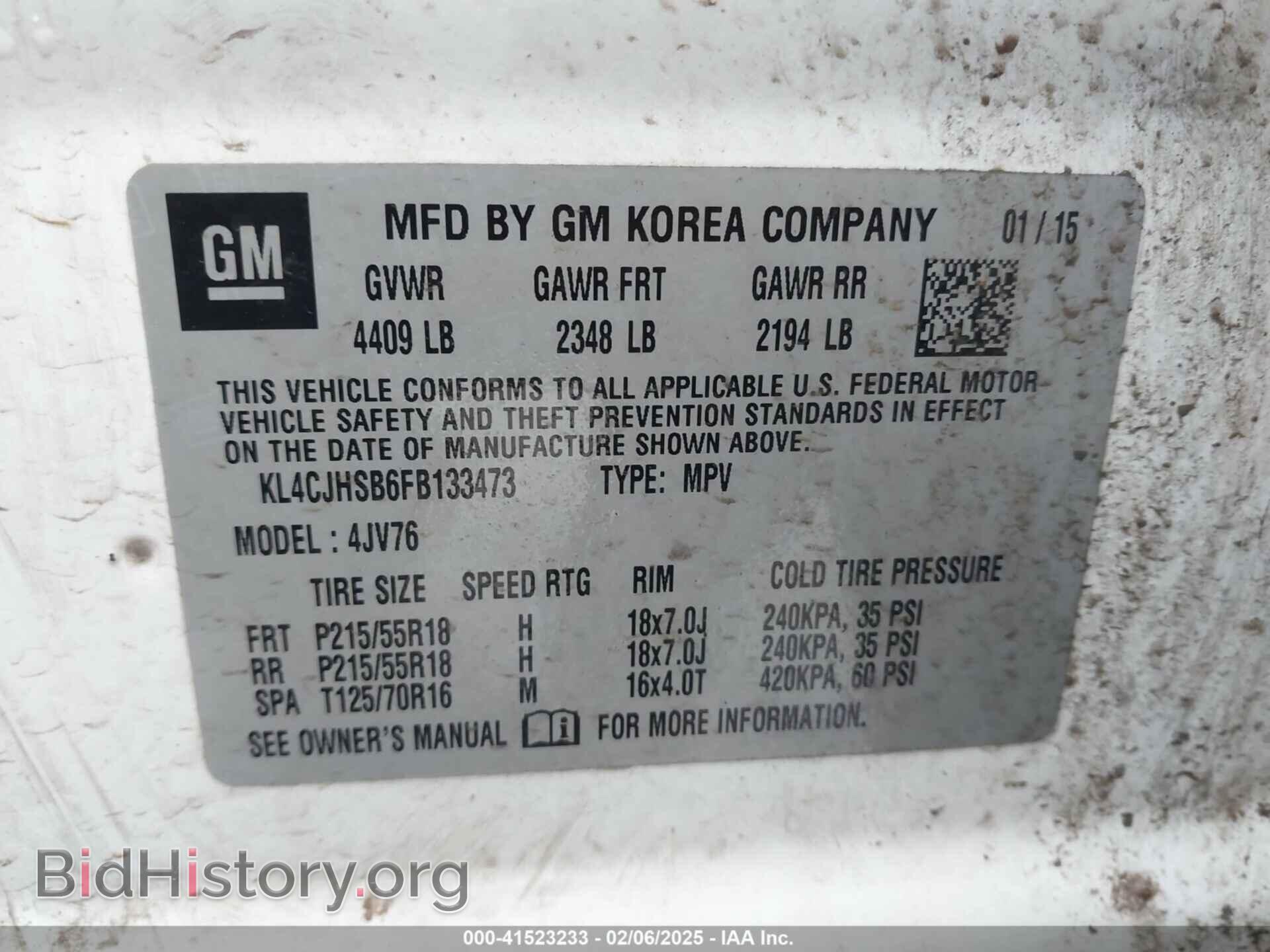 2015 BUICK ENCORE - VIN: KL4CJHSB6FB133473 - Photo 9