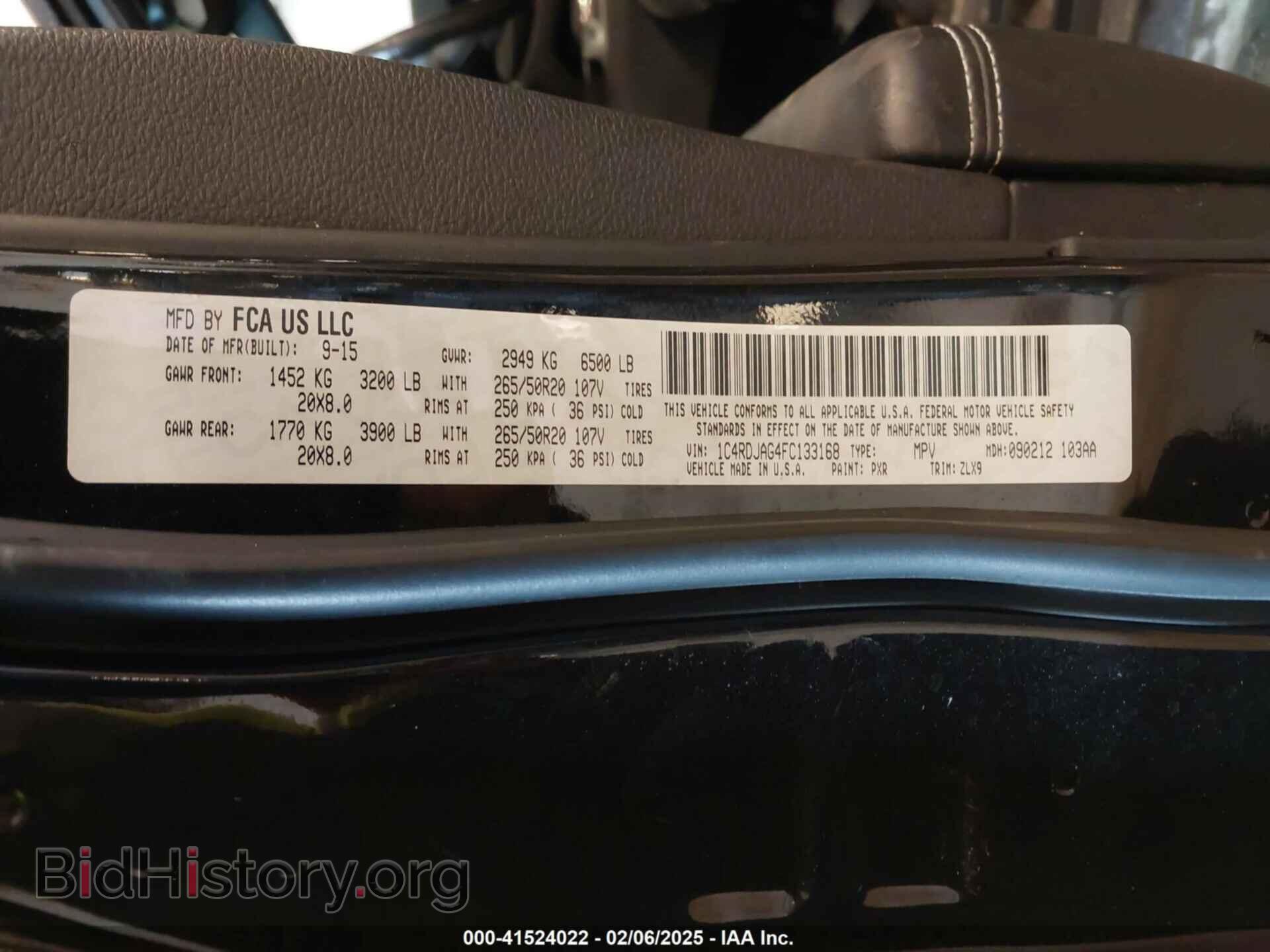 2015 DODGE DURANGO - VIN: 1C4RDJAG4FC133168 - Photo 9
