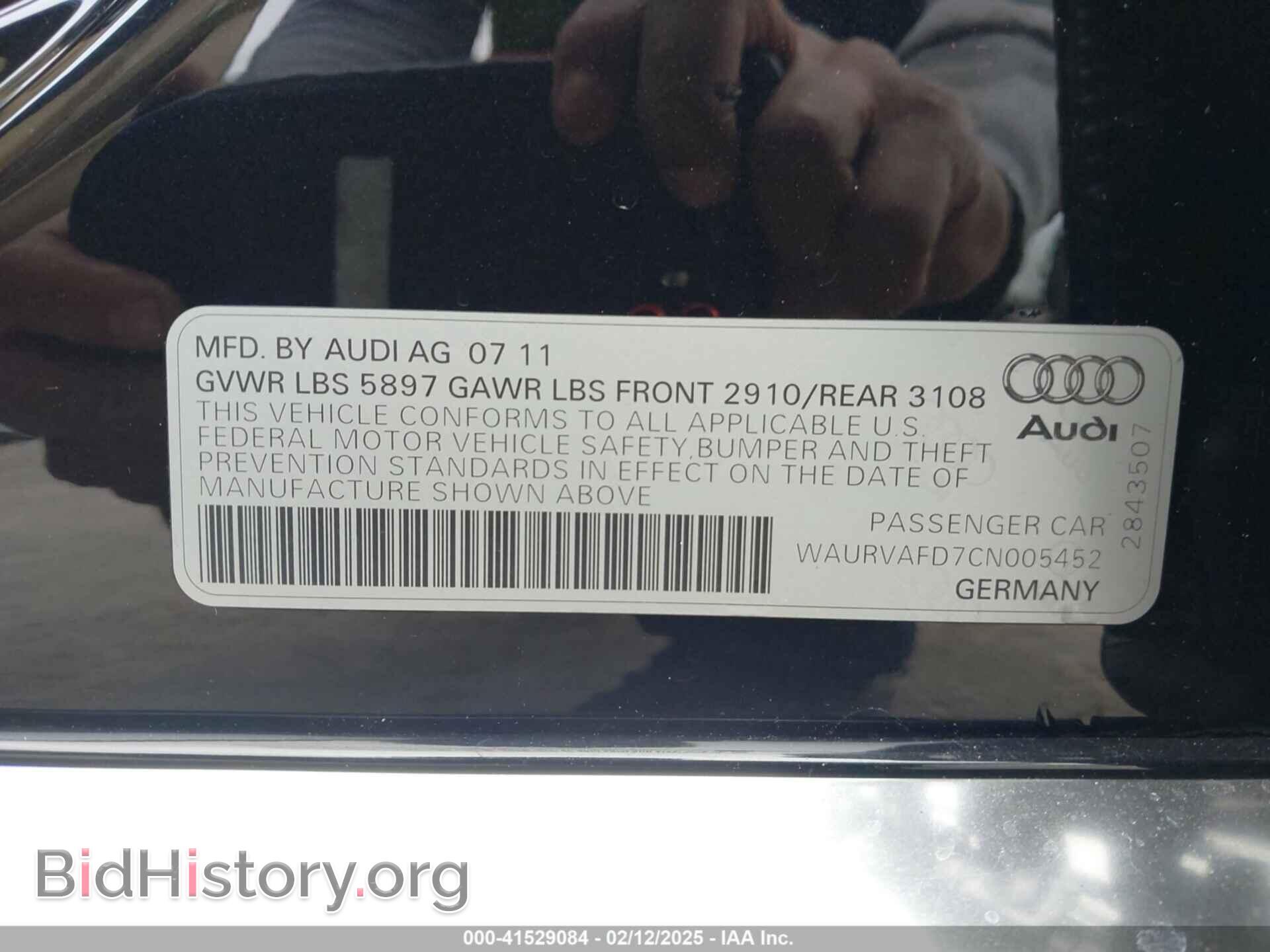 2012 AUDI A8 L - VIN: WAURVAFD7CN005452 - Photo 9