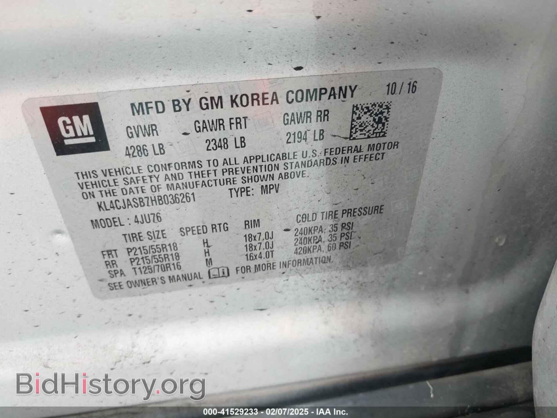 2017 BUICK ENCORE - VIN: KL4CJASB7HB036261 - Photo 9