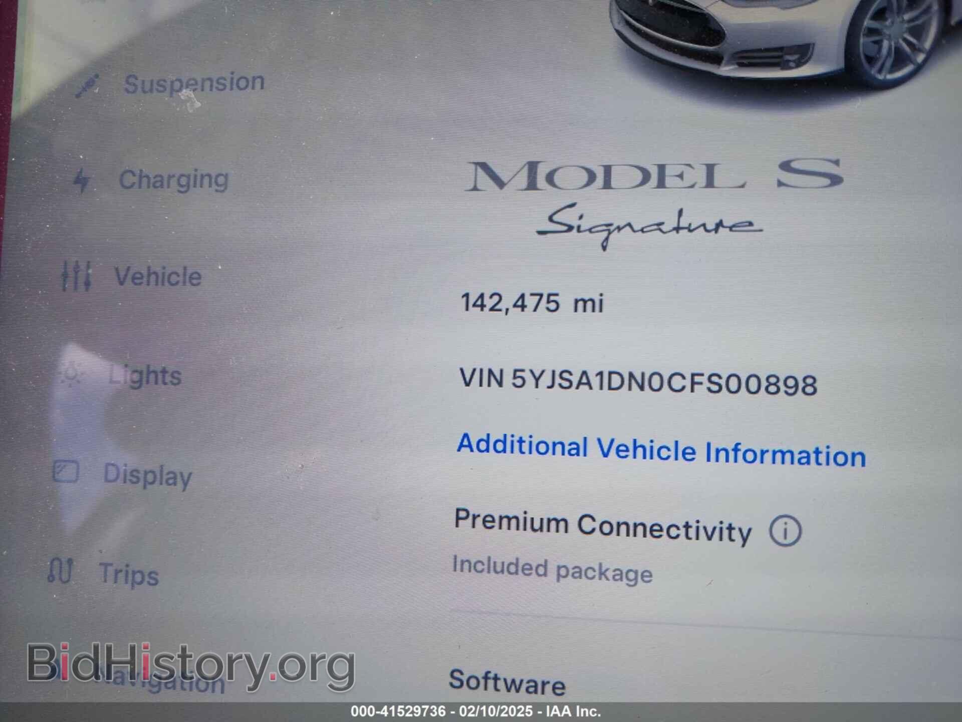 2012 TESLA MODEL S - VIN: 5YJSA1DN0CFS00898 - Фото 7