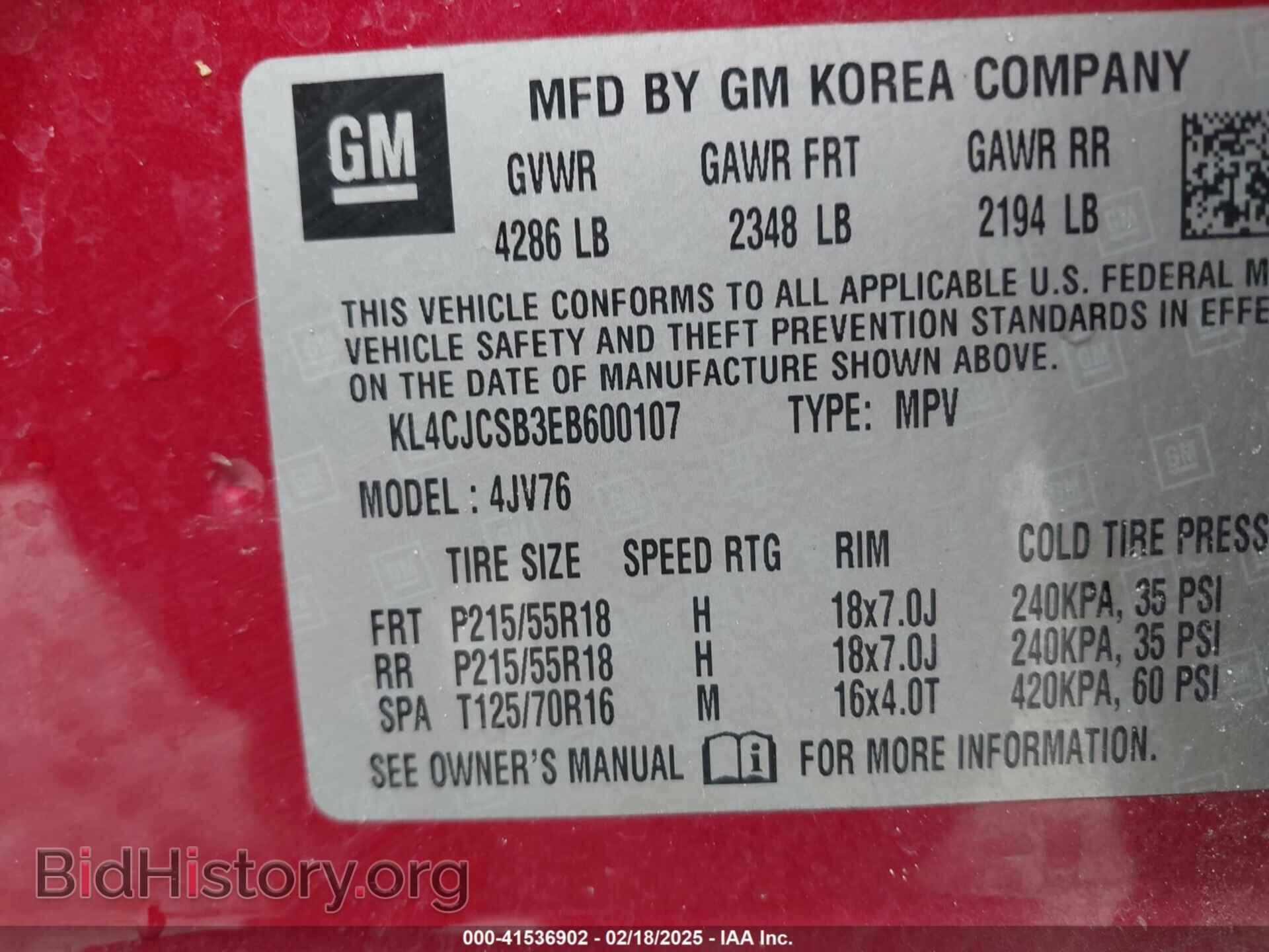2014 BUICK ENCORE - VIN: KL4CJCSB3EB600107 - Photo 9