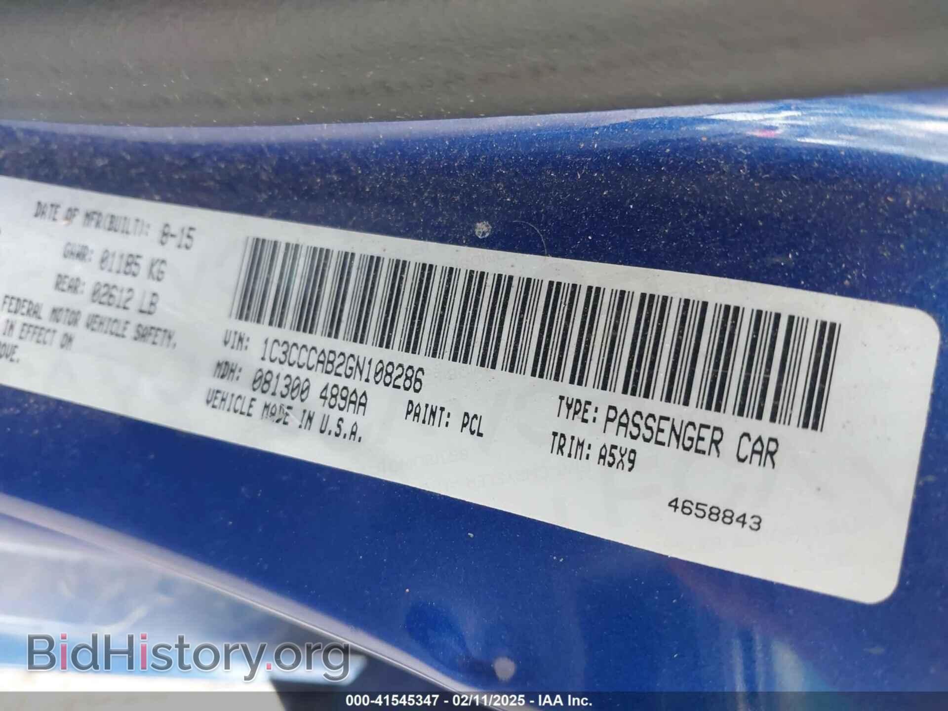 2016 CHRYSLER 200 - VIN: 1C3CCCAB2GN108286 - Фото 9