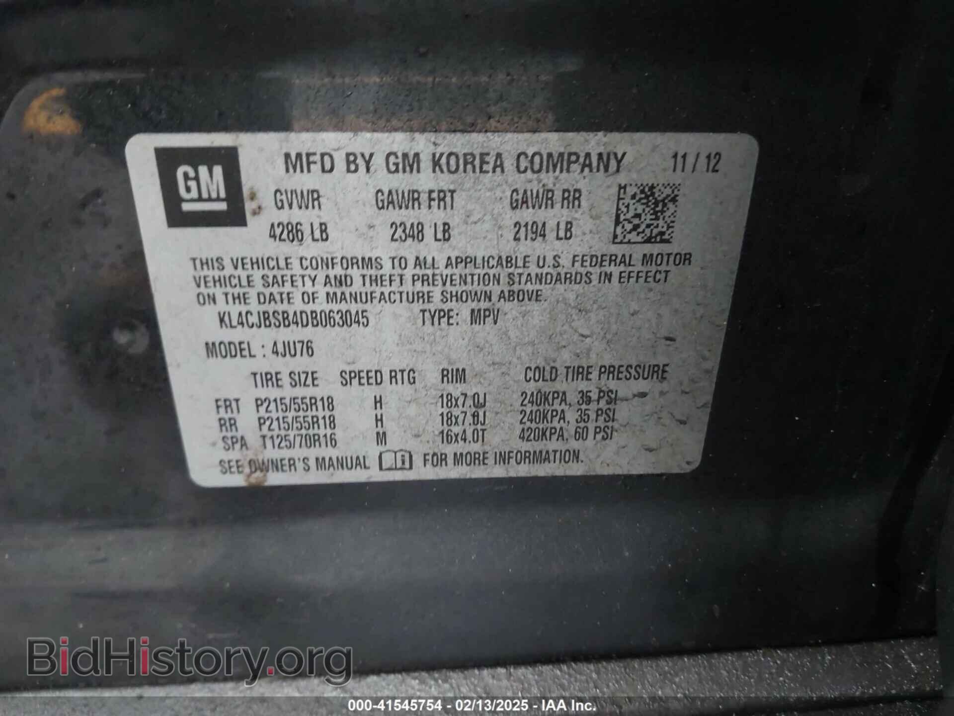 2013 BUICK ENCORE - VIN: KL4CJBSB4DB063045 - Photo 9