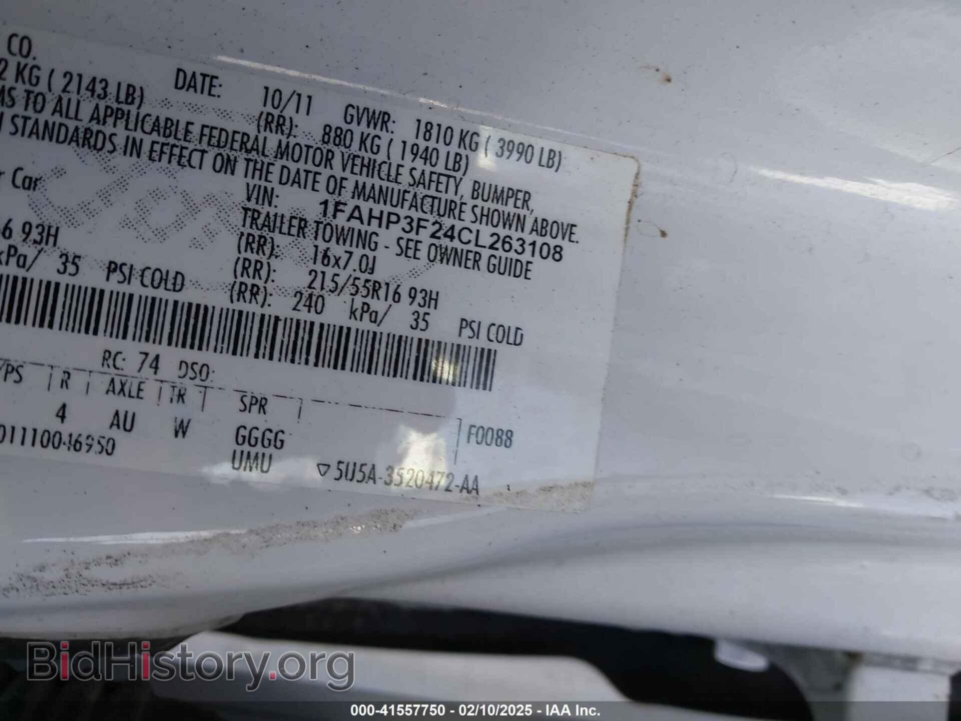 2012 FORD FOCUS - VIN: 1FAHP3F24CL263108 - Фото 9