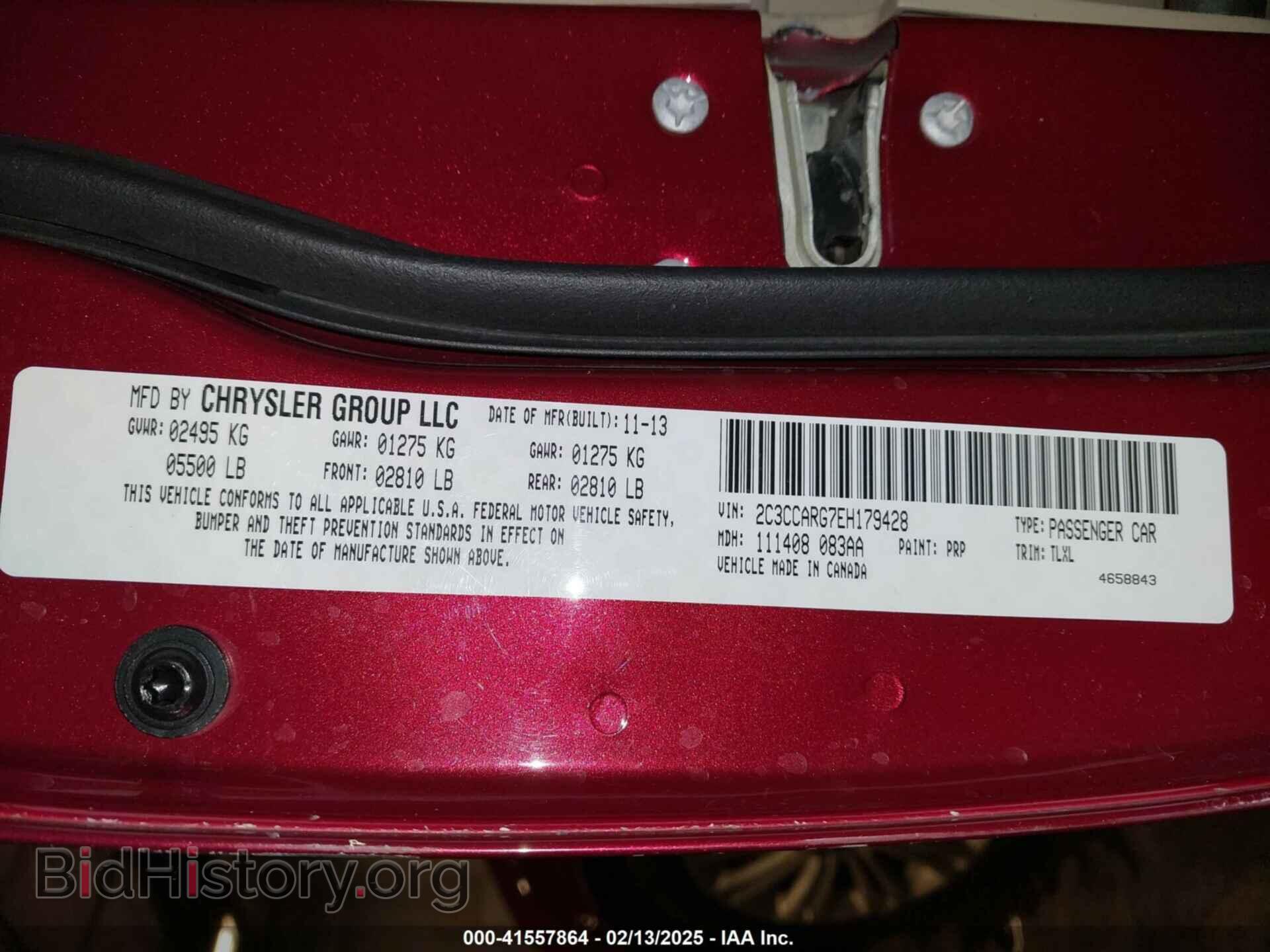 2014 CHRYSLER 300 - VIN: 2C3CCARG7EH179428 - Фото 9