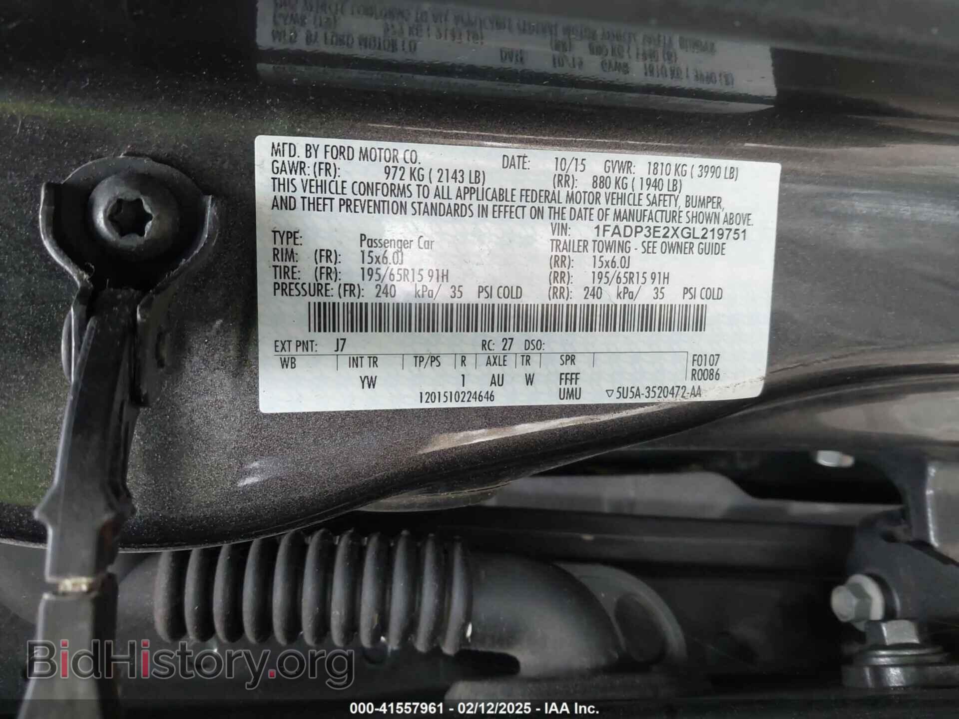 2016 FORD FOCUS - VIN: 1FADP3E2XGL219751 - Photo 9