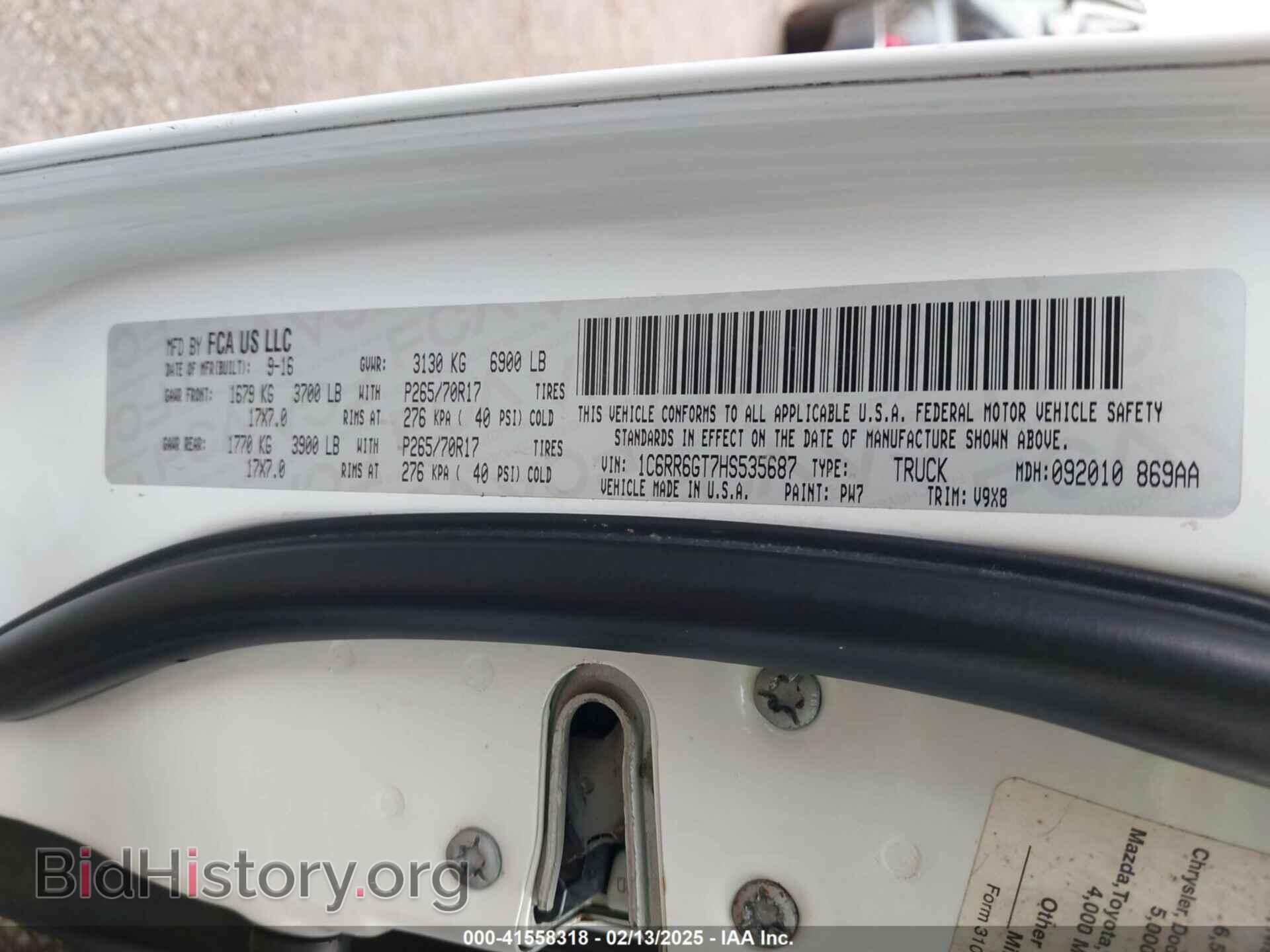 2017 RAM 1500 - VIN: 1C6RR6GT7HS535687 - Фото 9