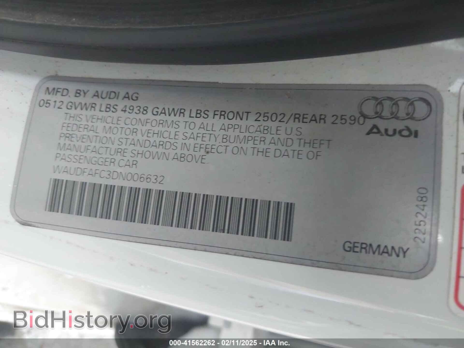 2013 AUDI A6 - VIN: WAUDFAFC3DN006632 - Фото 9