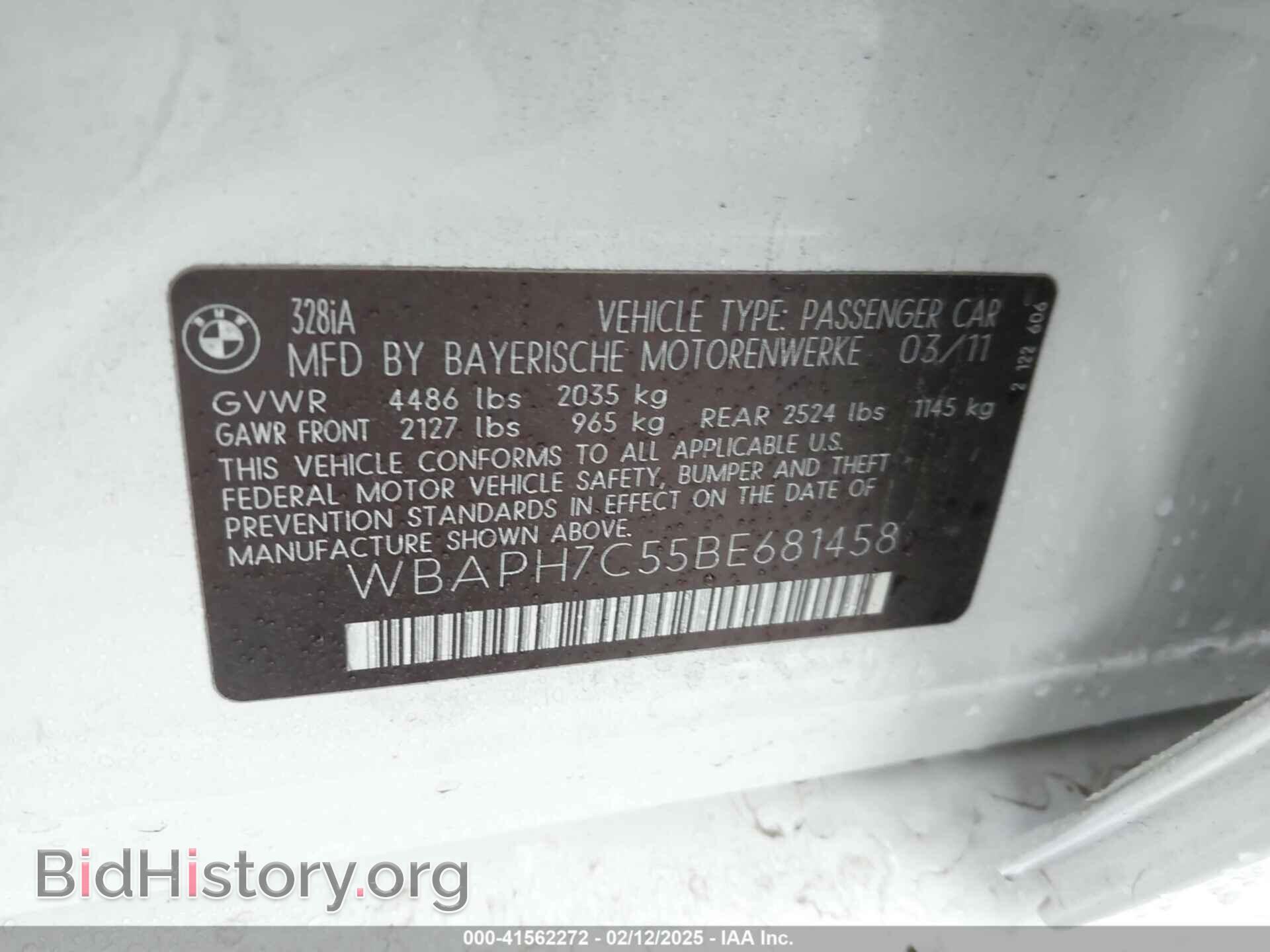 2011 BMW 328I - VIN: WBAPH7C55BE681458 - Фото 9