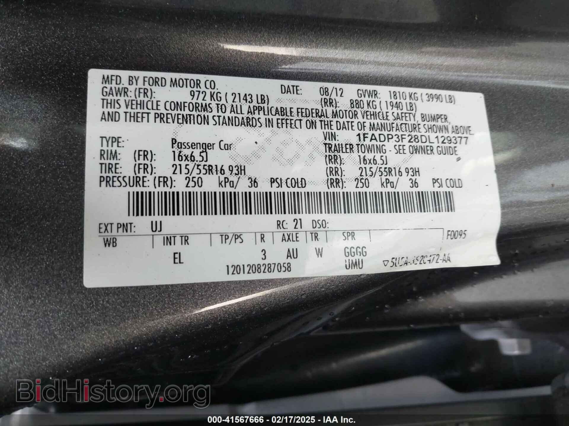 2013 FORD FOCUS - VIN: 1FADP3F28DL129377 - Фото 9