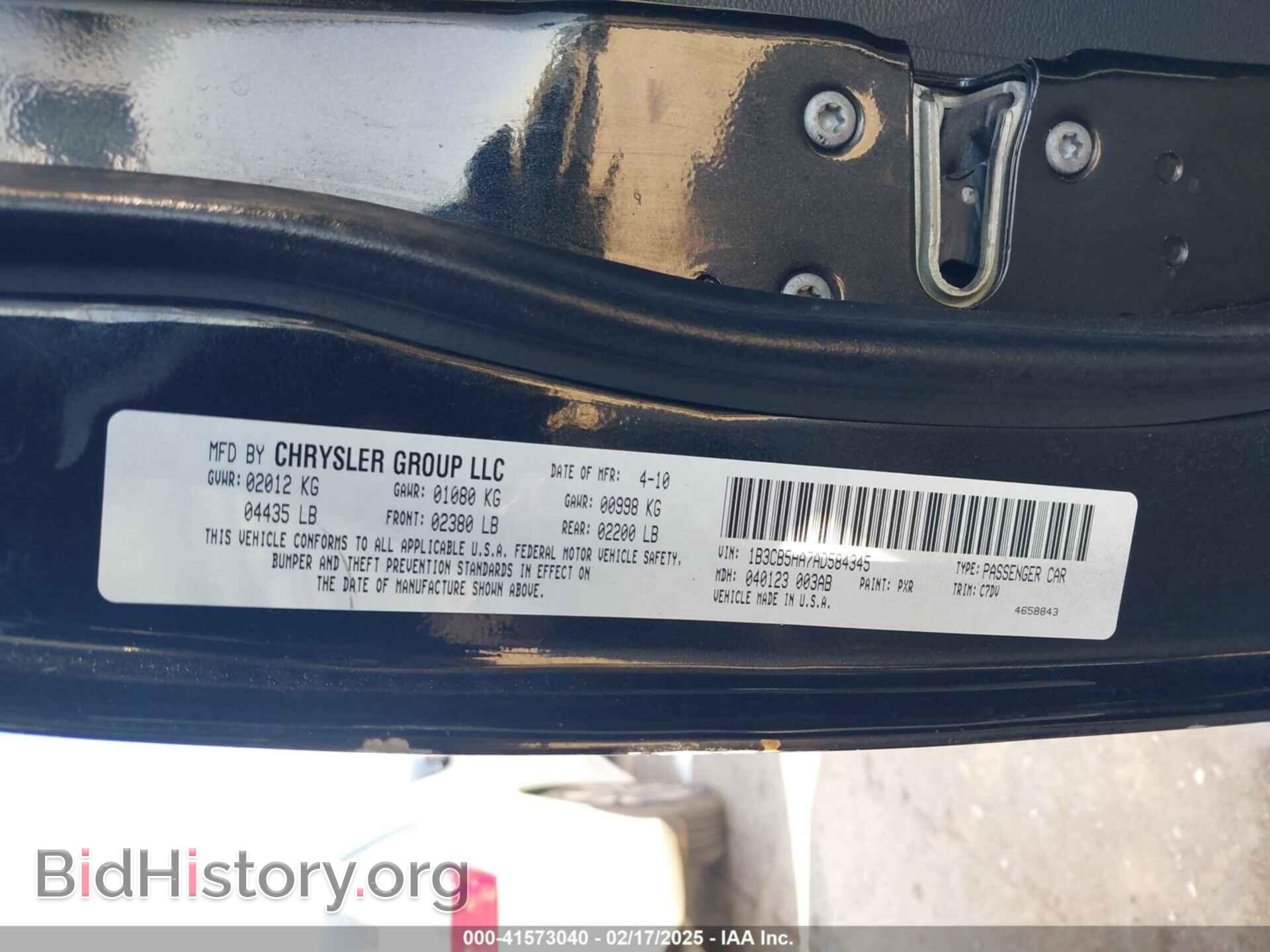 2010 DODGE CALIBER - VIN: 1B3CB5HA7AD584345 - Фото 9