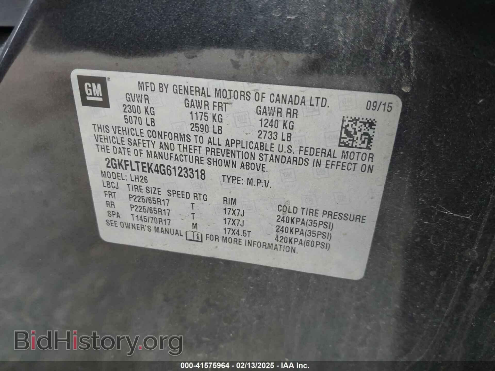 2016 GMC TERRAIN - VIN: 2GKFLTEK4G6123318 - Photo 9