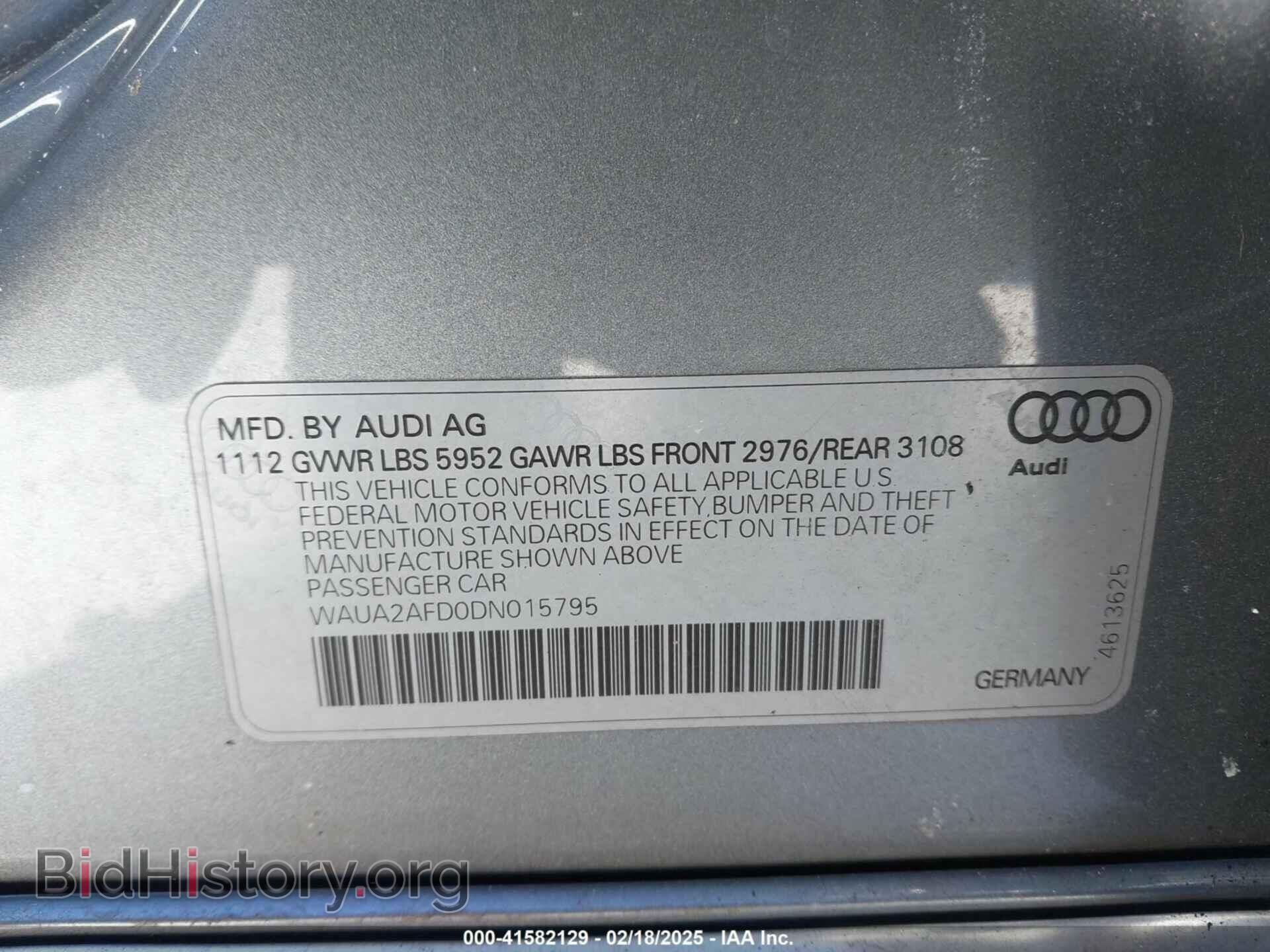 2013 AUDI A8 - VIN: WAUA2AFD0DN015795 - Фото 9
