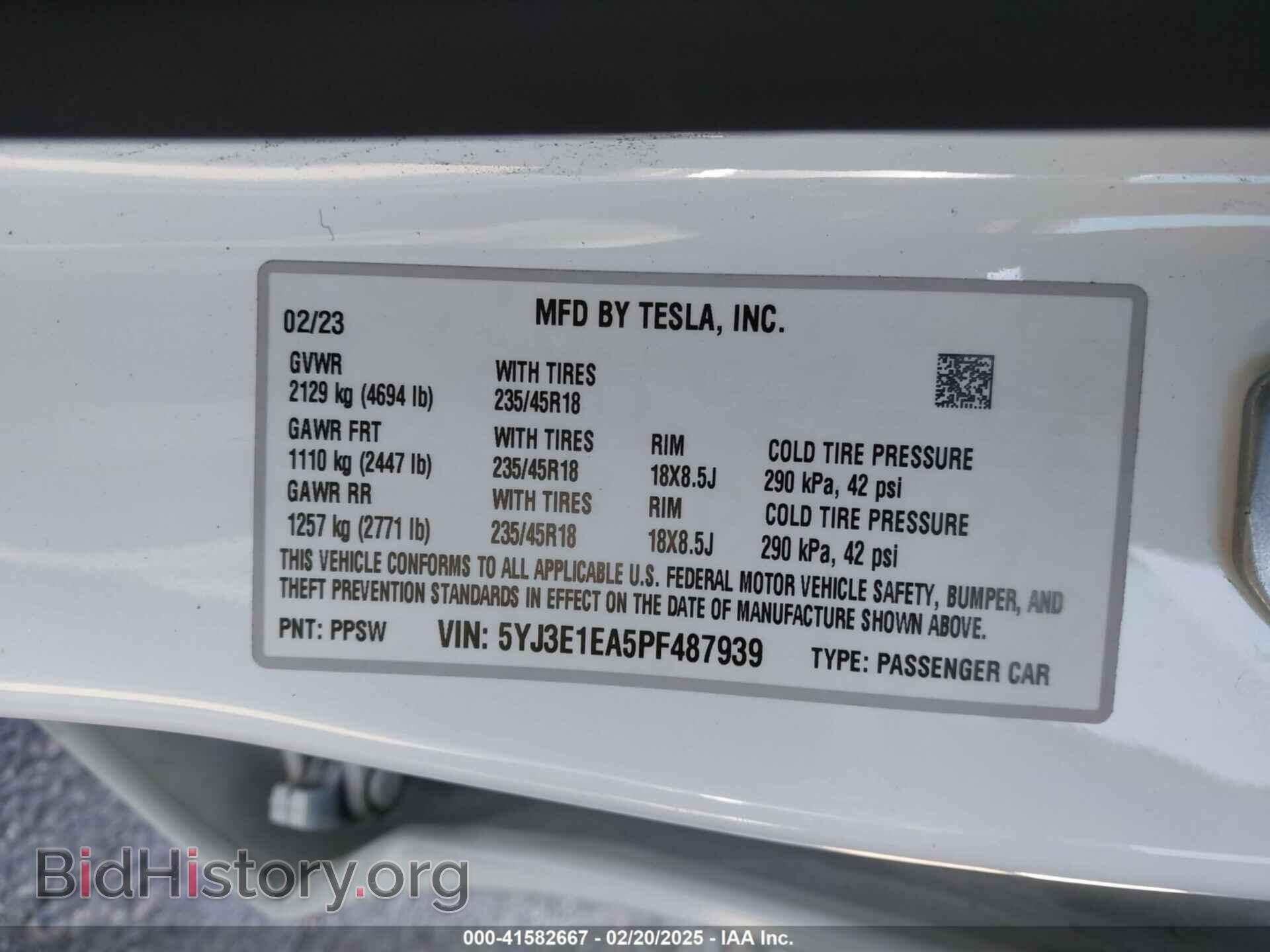 2023 TESLA MODEL 3 - VIN: 5YJ3E1EA5PF487939 - Фото 9