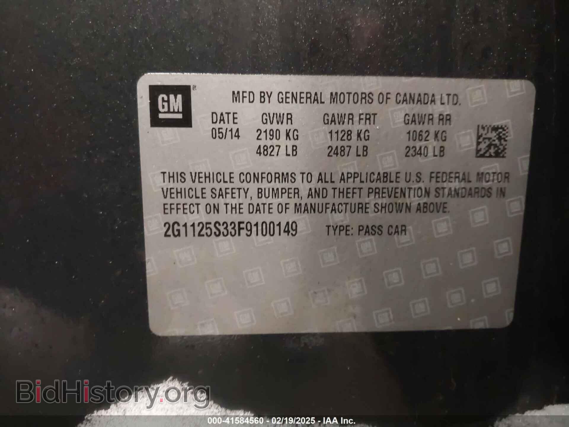 2015 CHEVROLET IMPALA - VIN: 2G1125S33F9100149 - Photo 9