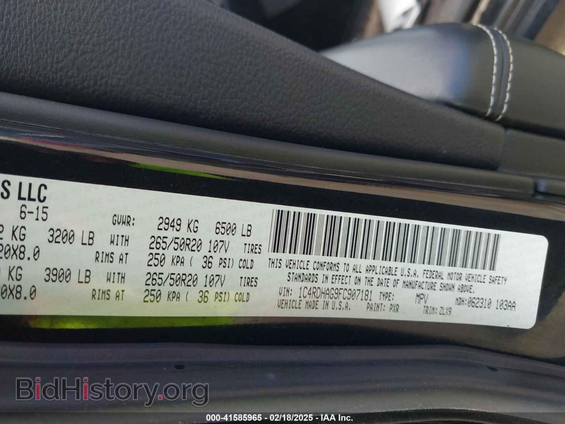 2015 DODGE DURANGO - VIN: 1C4RDHAG9FC907181 - Photo 9