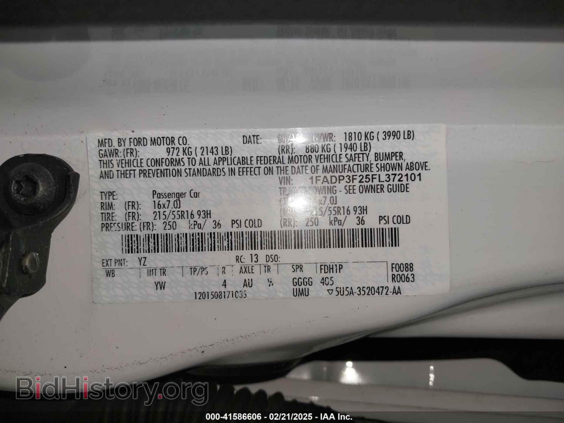 2015 FORD FOCUS - VIN: 1FADP3F25FL372101 - Фото 9