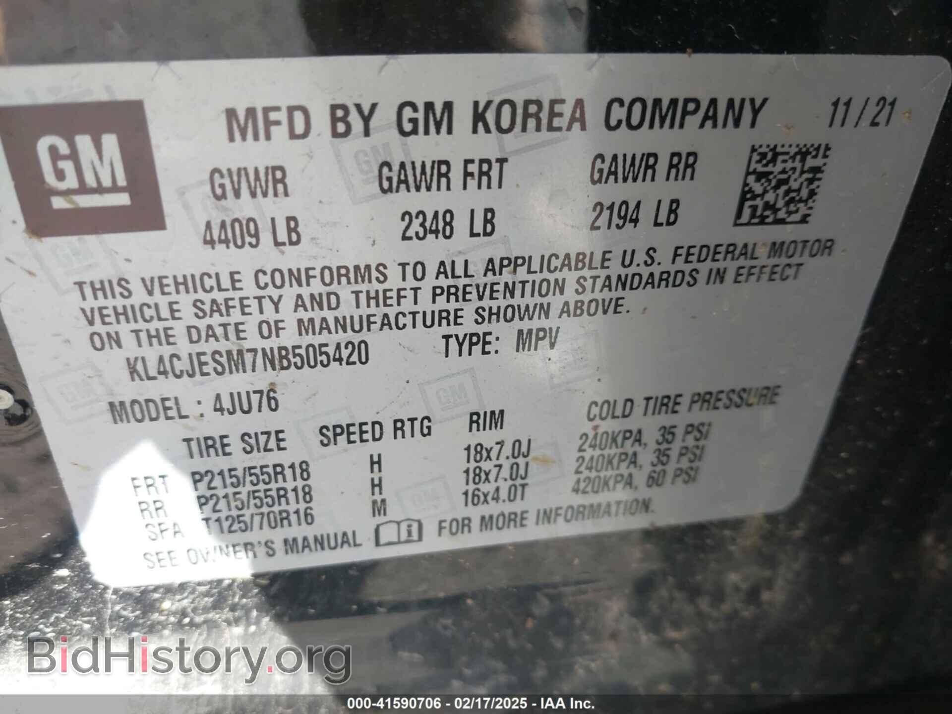 2022 BUICK ENCORE - VIN: KL4CJESM7NB505420 - Фото 9