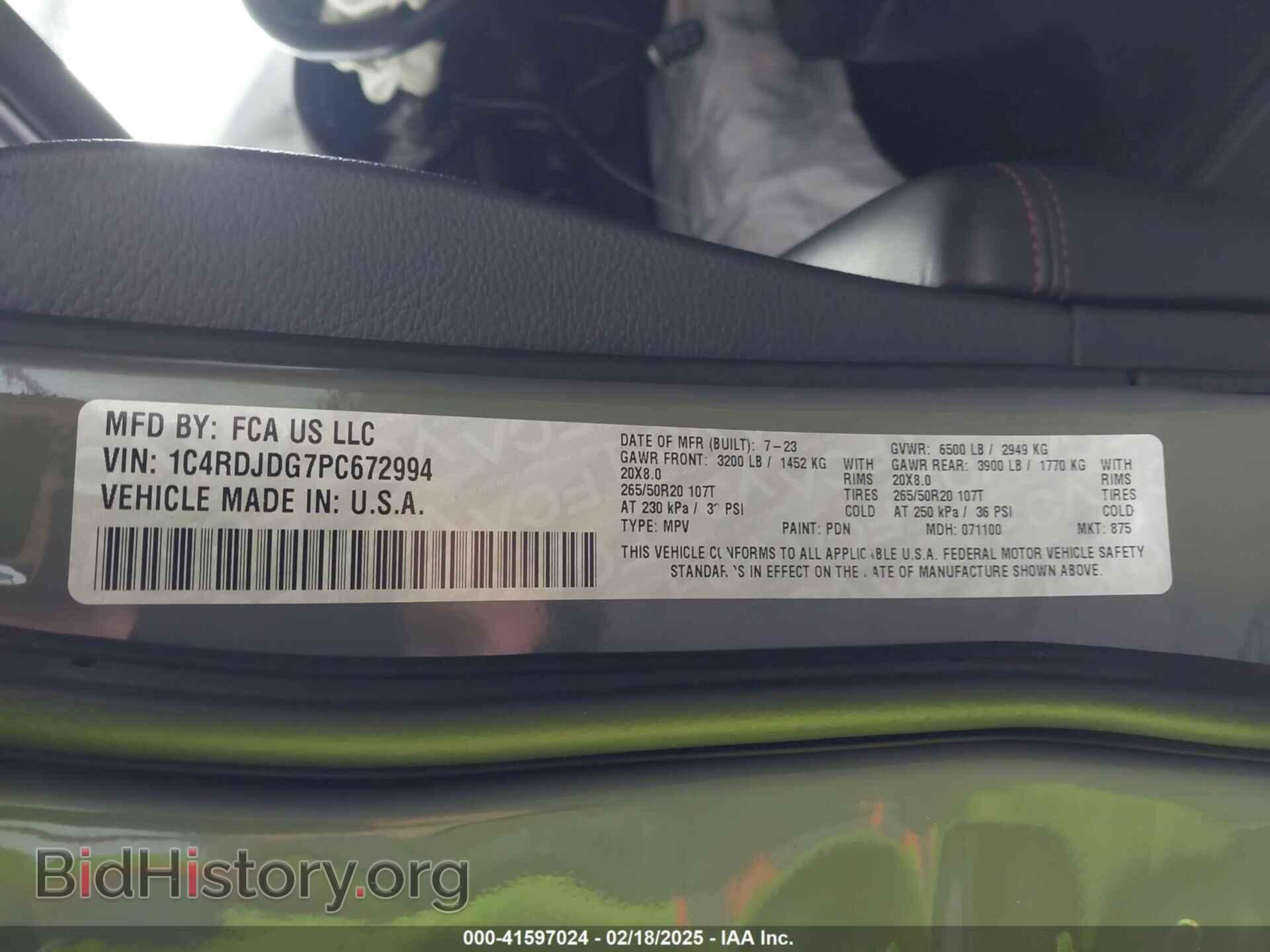 2023 DODGE DURANGO - VIN: 1C4RDJDG7PC672994 - Фото 9