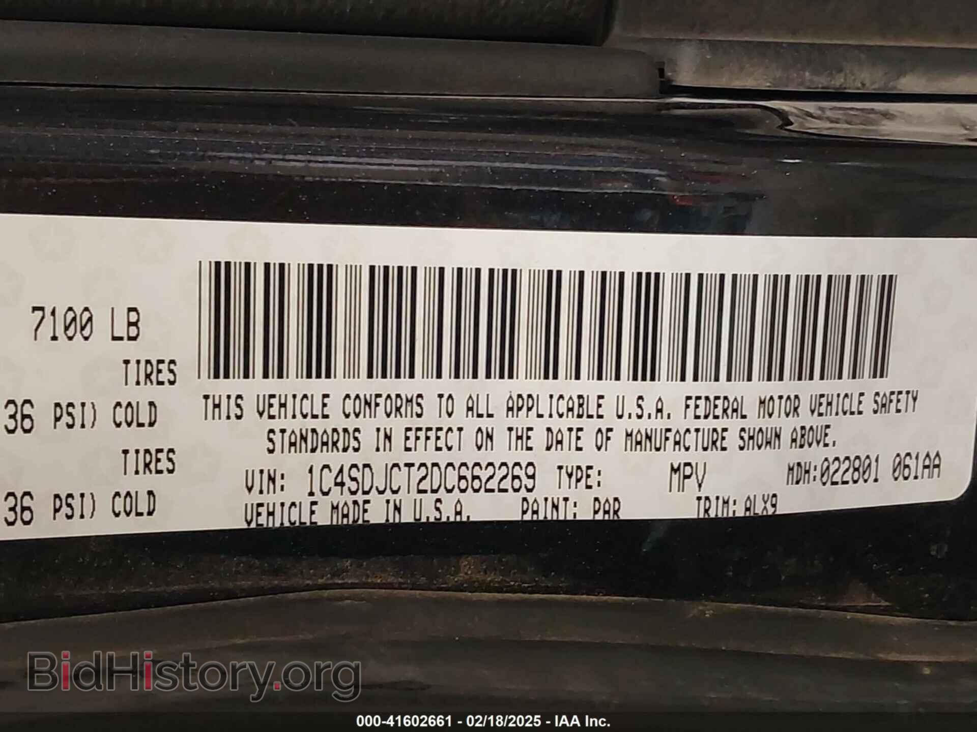 2013 DODGE DURANGO - VIN: 1C4SDJCT2DC662269 - Photo 9