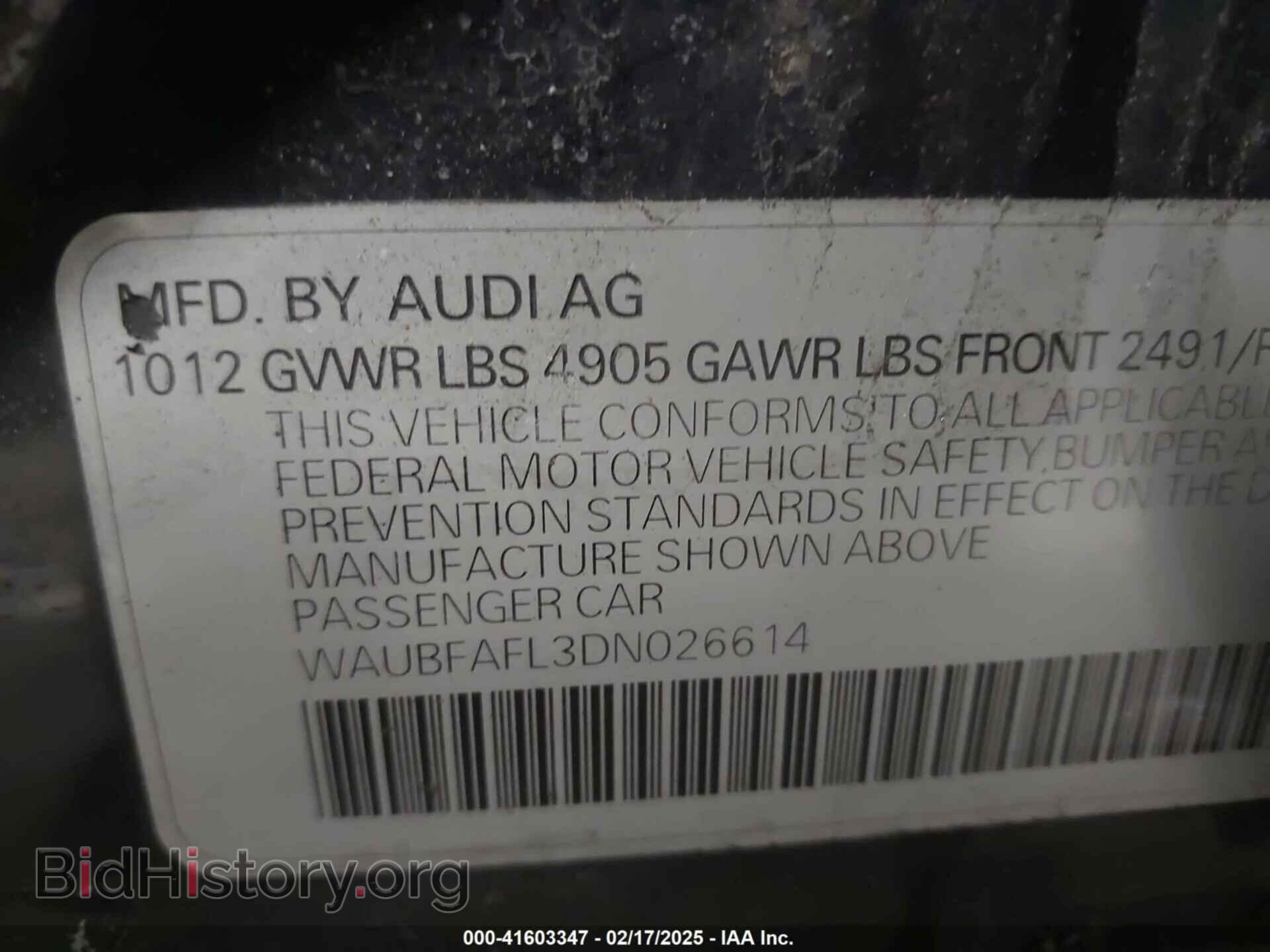 2013 AUDI A4 - VIN: WAUBFAFL3DN026614 - Фото 9