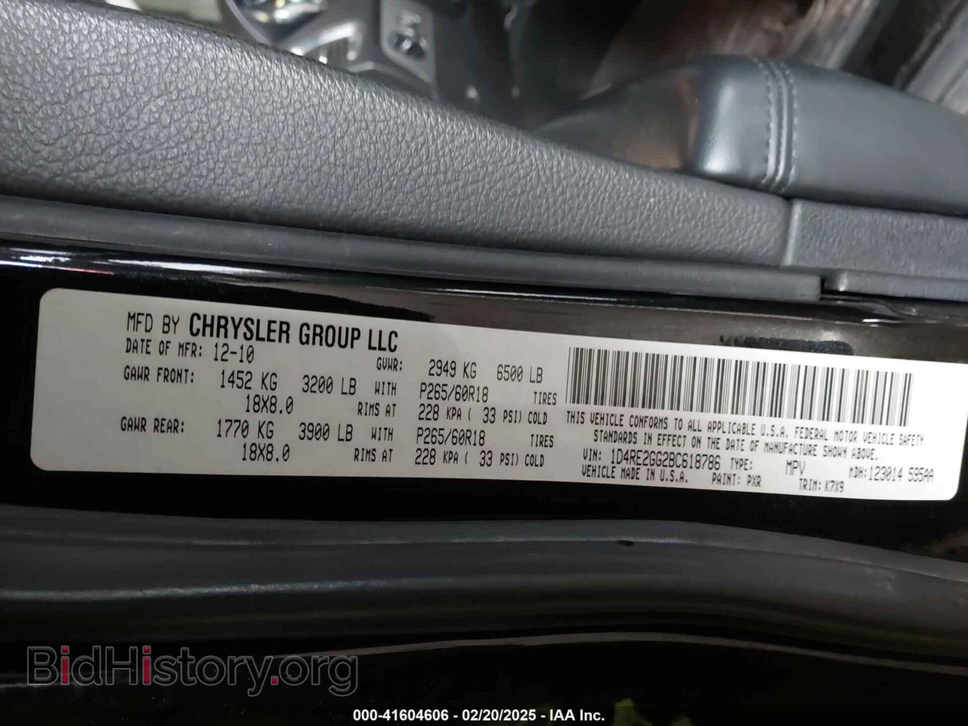 2011 DODGE DURANGO - VIN: 1D4RE2GG2BC618786 - Photo 9