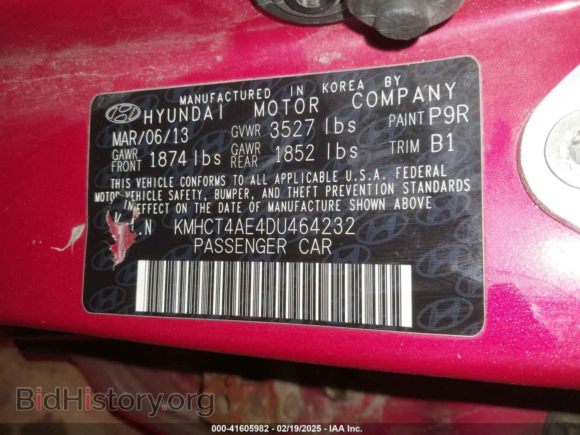 2013 HYUNDAI ACCENT - VIN: KMHCT4AE4DU464232 - Фото 9
