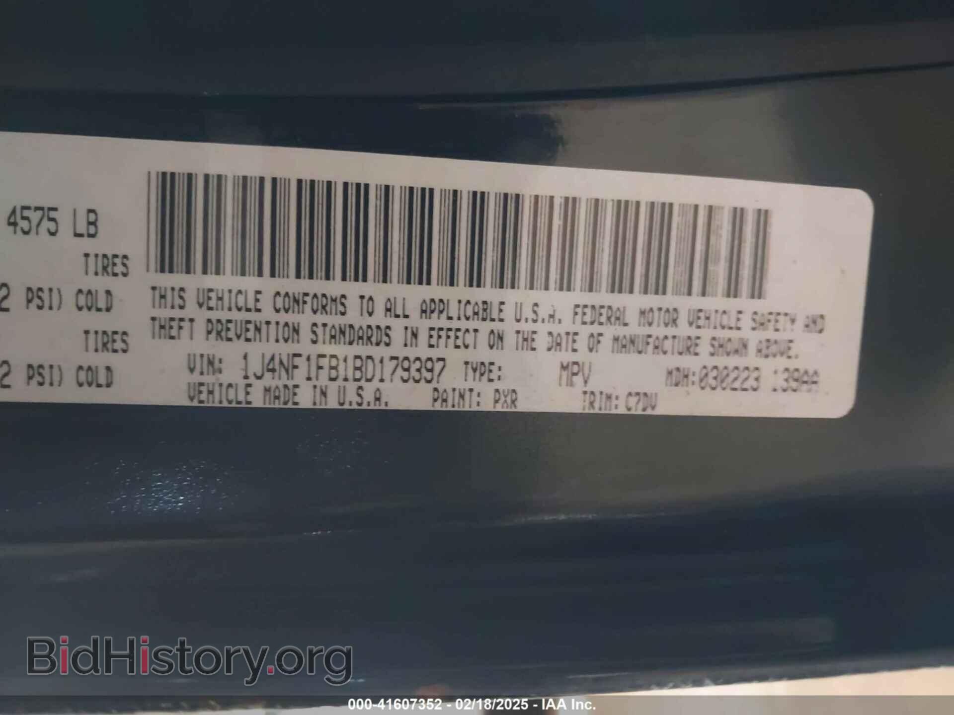 2011 JEEP COMPASS - VIN: 1J4NF1FB1BD179397 - Photo 9