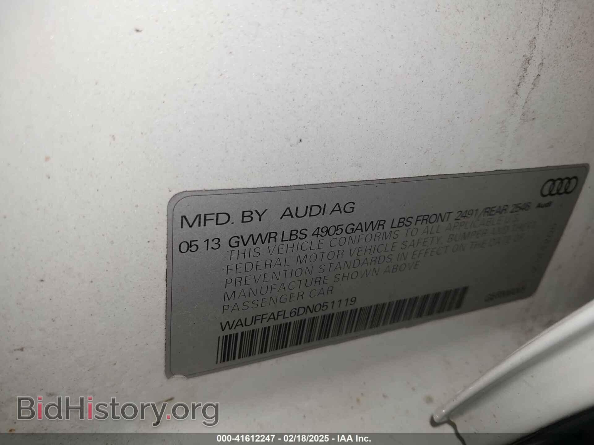 2013 AUDI A4 - VIN: WAUFFAFL6DN051119 - Фото 9
