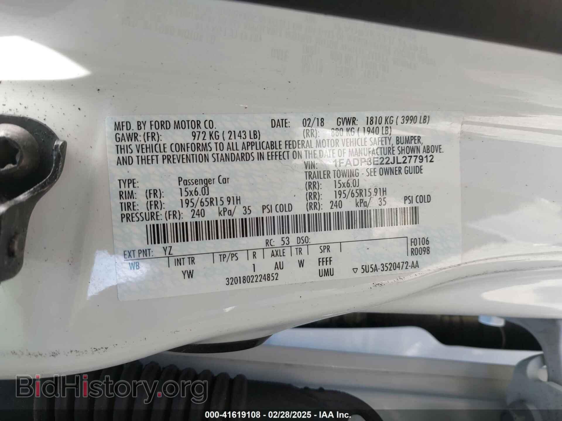 2018 FORD FOCUS - VIN: 1FADP3E22JL277912 - Photo 9