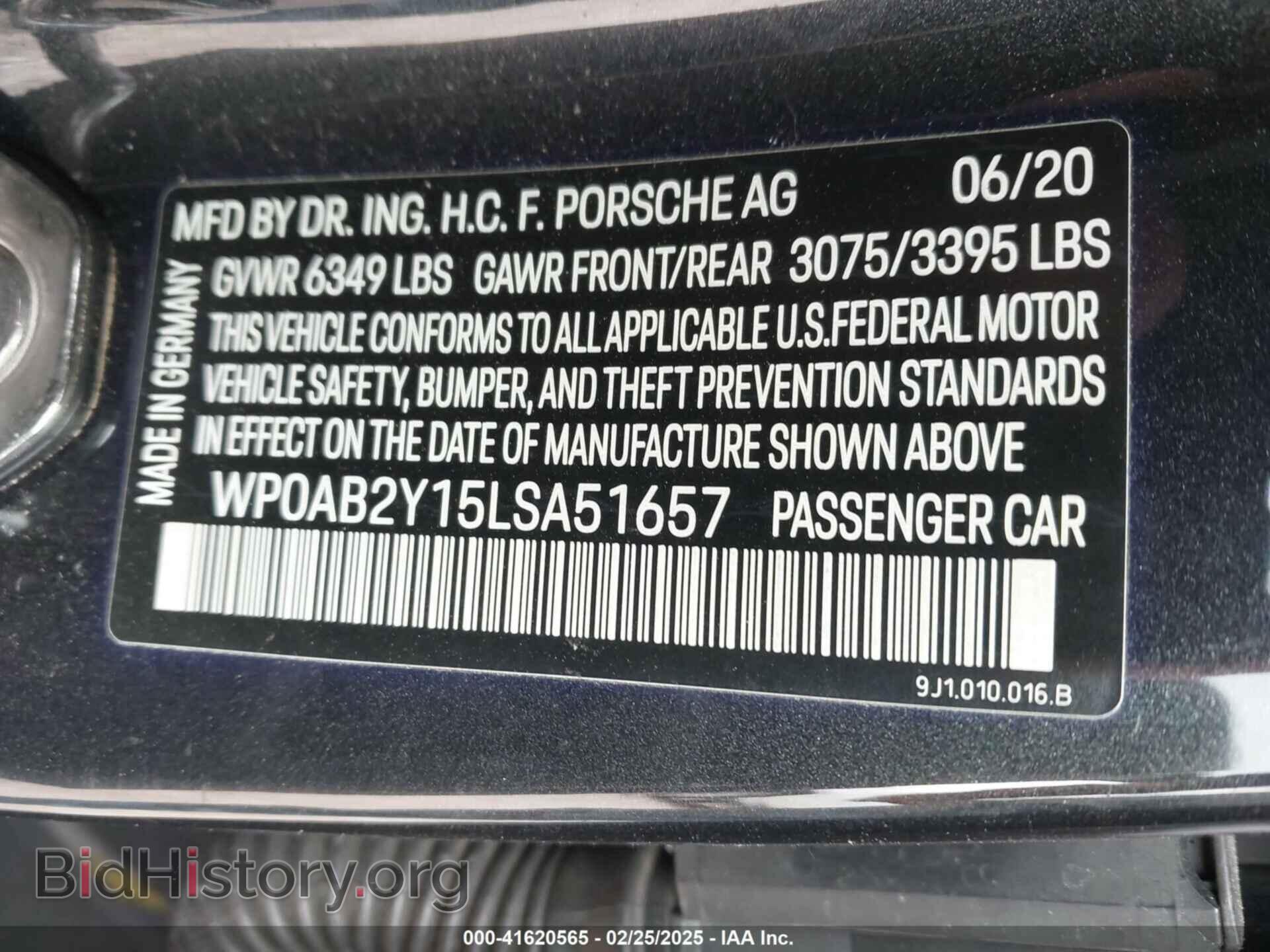 2020 PORSCHE TAYCAN - VIN: WP0AB2Y15LSA51657 - Фото 9