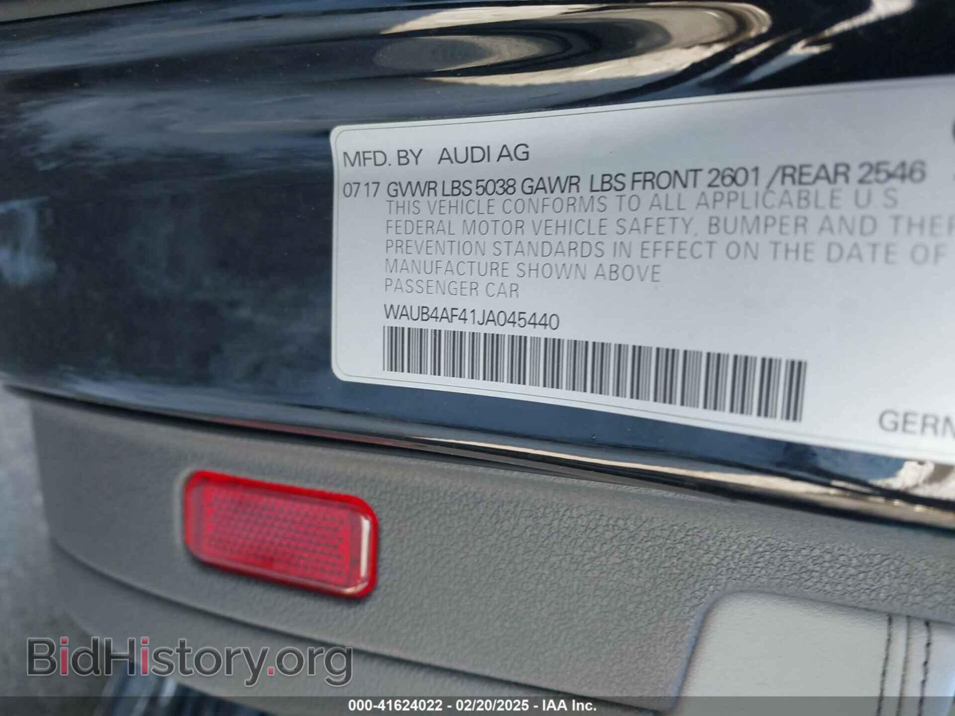2018 AUDI S4 - VIN: WAUB4AF41JA045440 - Фото 9